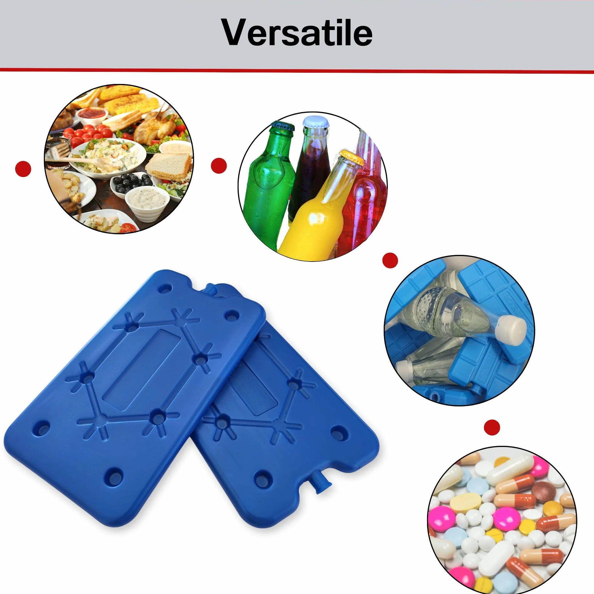 Lot de 16 blocs réfrigérants 400 ml pour glacière - Éléments de refroidissement bleus extra plats