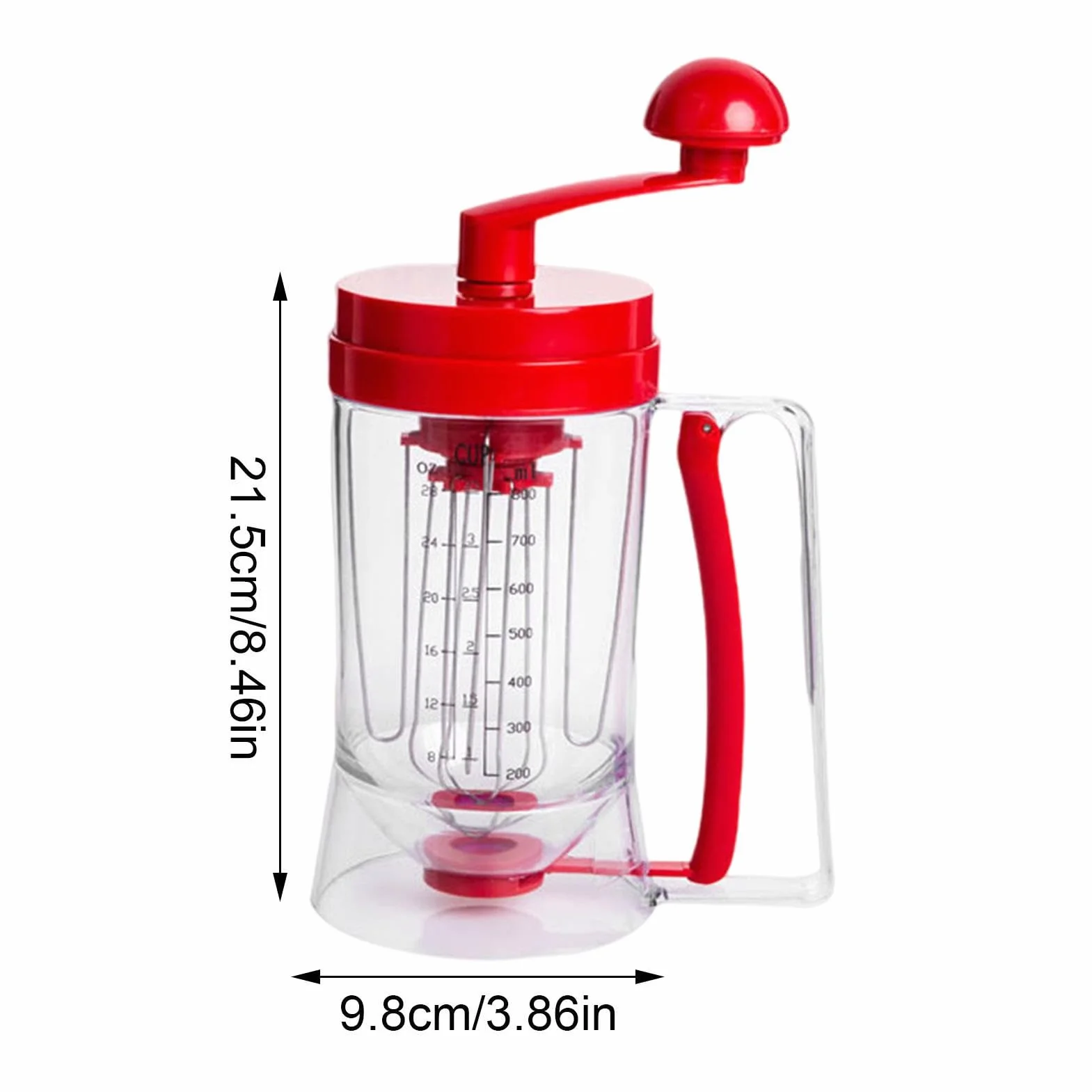 Distributeur de pâte à crêpes 900 ml avec fonction d'agitation, verseur chauffant pour gaufres et séparateur