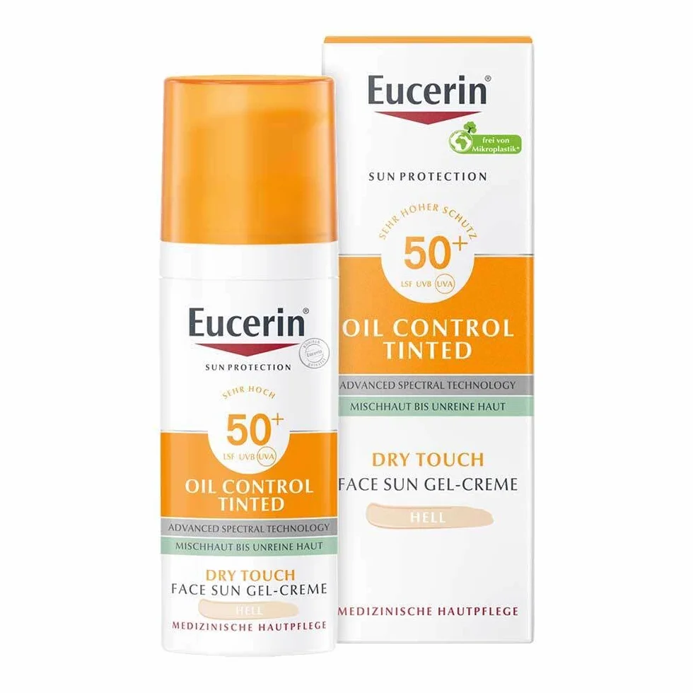 Eucerin Sun Protection Oil Control Tinted 50+ Hell Face Sun Gel-Creme 50 ml