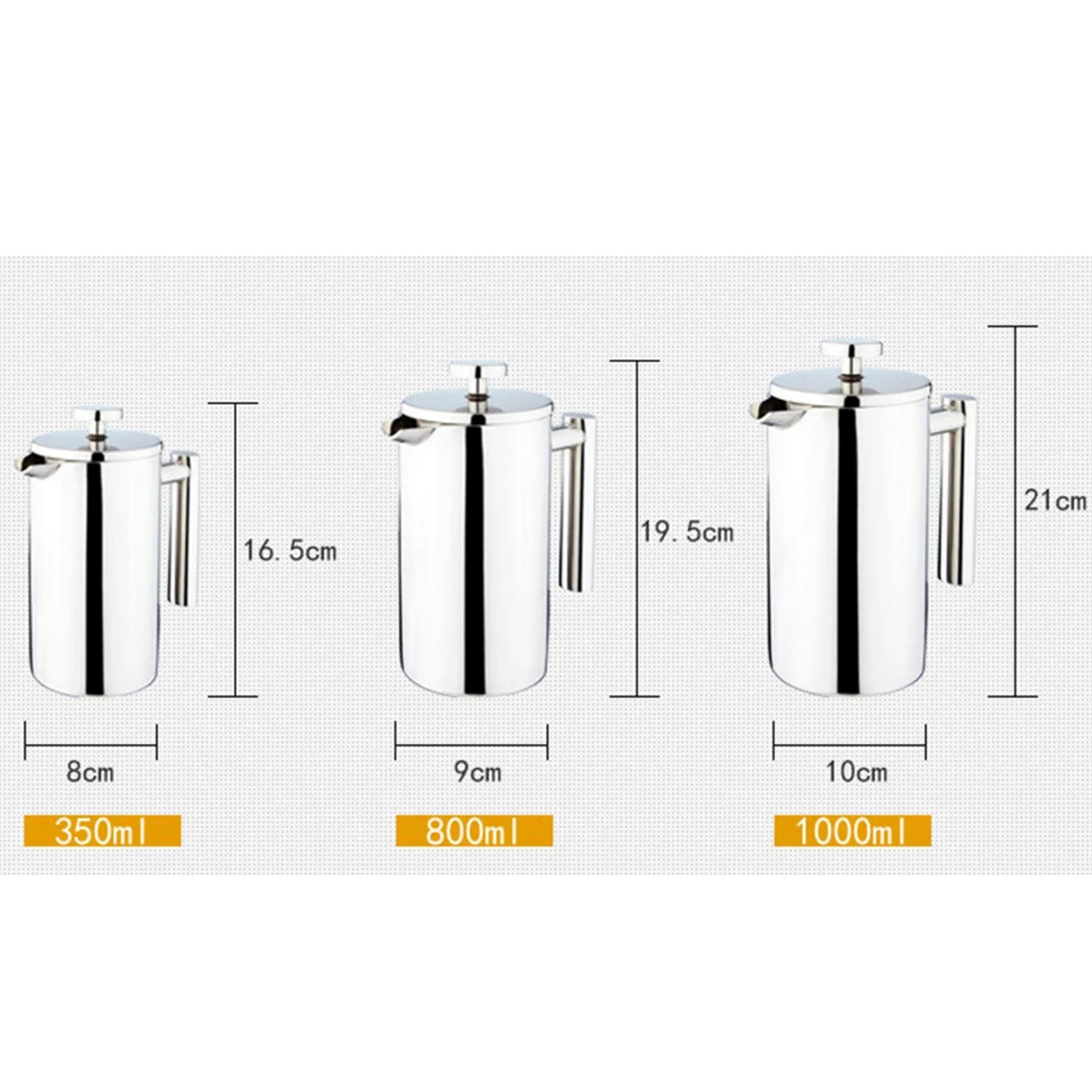 Filtre à Café Cafetiere Cafetiere Cafetiere Cafetière Presse à Café Française, 1000ml