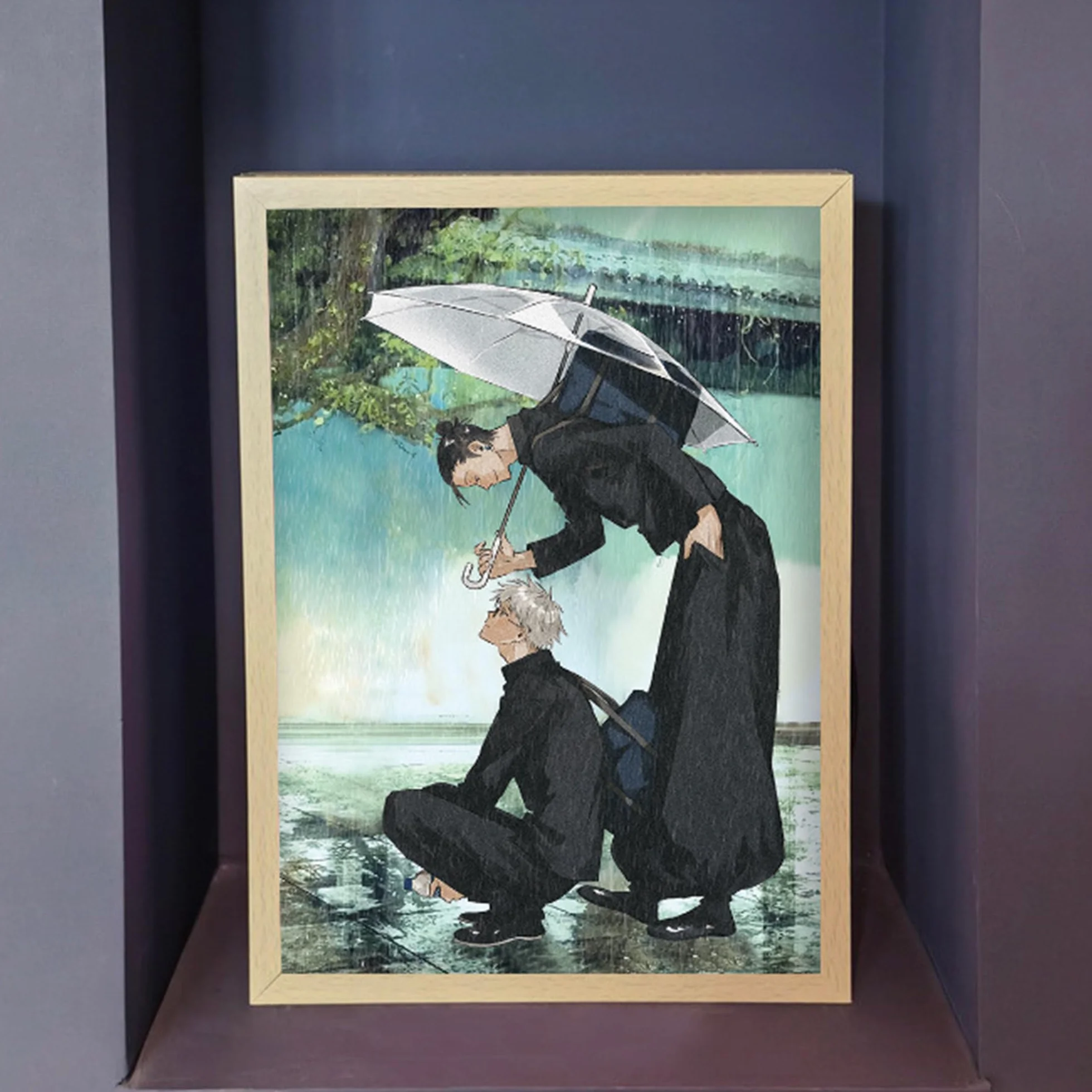 FunLake Jujutsu Kaisen Peinture LED Murale Gojo Satoru Geto Suguru Cadre Bureau