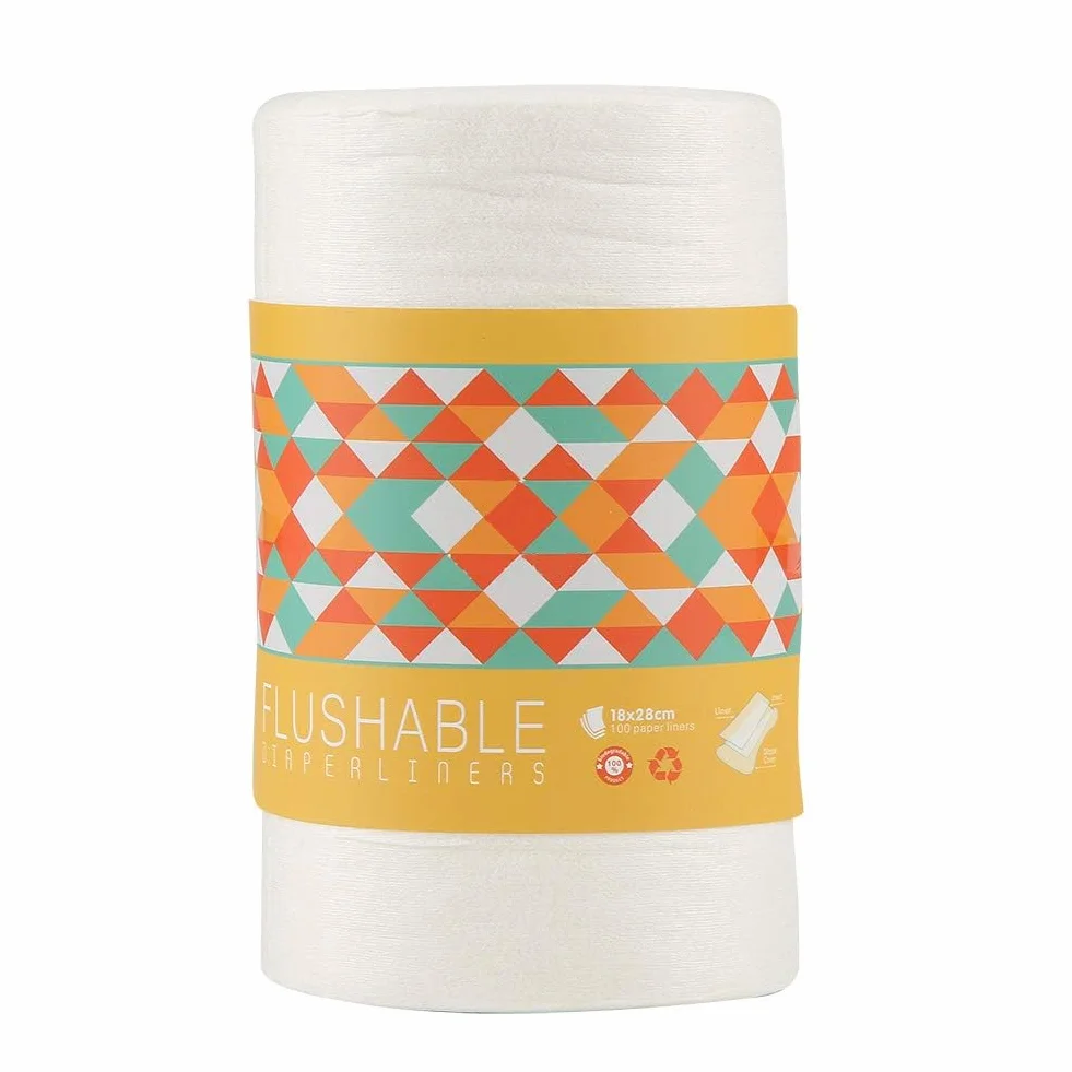 Doublures de Couches Jetables en Fiber de Bambou pour bébé, 100 Pièces