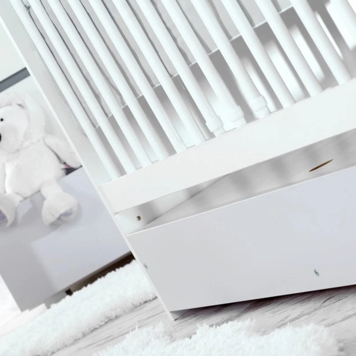 Mon Mobilier Design Dalia Ensemble Commode à Langer Lit Bébé Évolutif Blanc 120x60