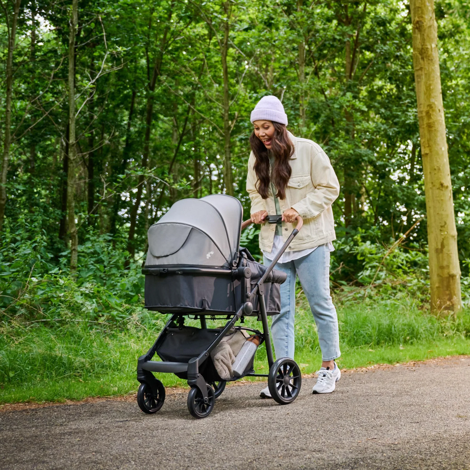 Bebeconfort Haze Trio Lux Poussette 3-en-1 i-Size 0-4 ans 22 kg Pliage Compact Tinted Grey