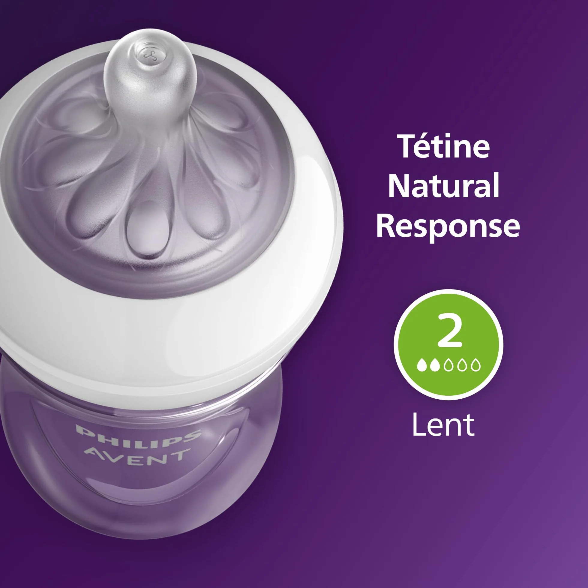 Philips Avent Biberons à Réponse Naturelle 125 ml AirFree sans BPA Lot de 2 SCY670/02