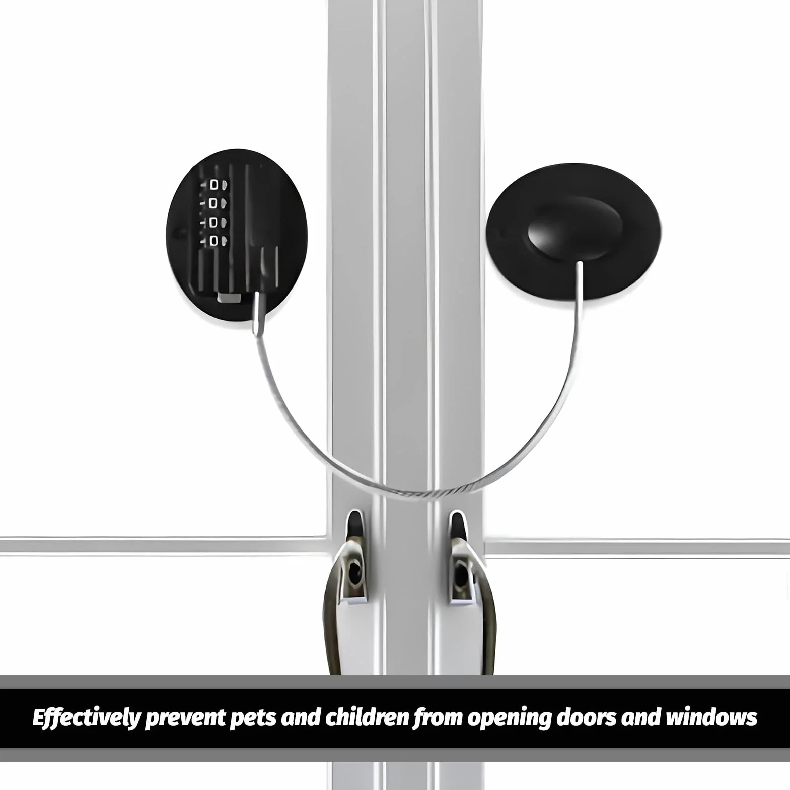 Serrure de Porte de Réfrigérateur pour Sécurité Enfant avec Code à 4 Chiffres, Cadenas Frigo Noir