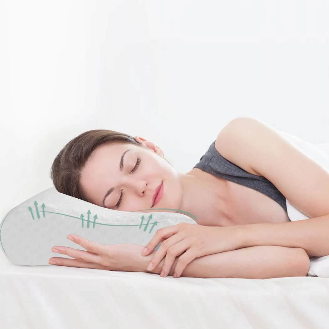 Good Nite Oreiller orthopédique en Mousse à mémoire de Forme pour Le Cou - Sommeil Cervical Doux et Profond - pour Les Personnes Dormant sur Le côté et Le Dos - Housse Lavable - 65 x 35 cm - Taille