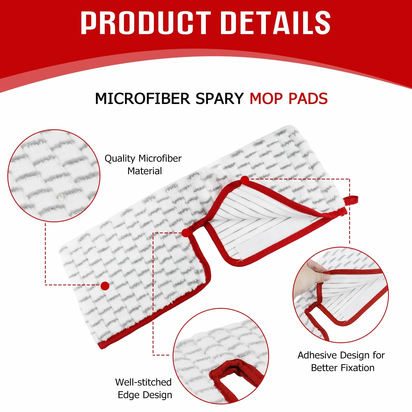 Vileda Spray Balai Recharge Kit 5 Pièces 2 en 1 Microfibres Réutilisable