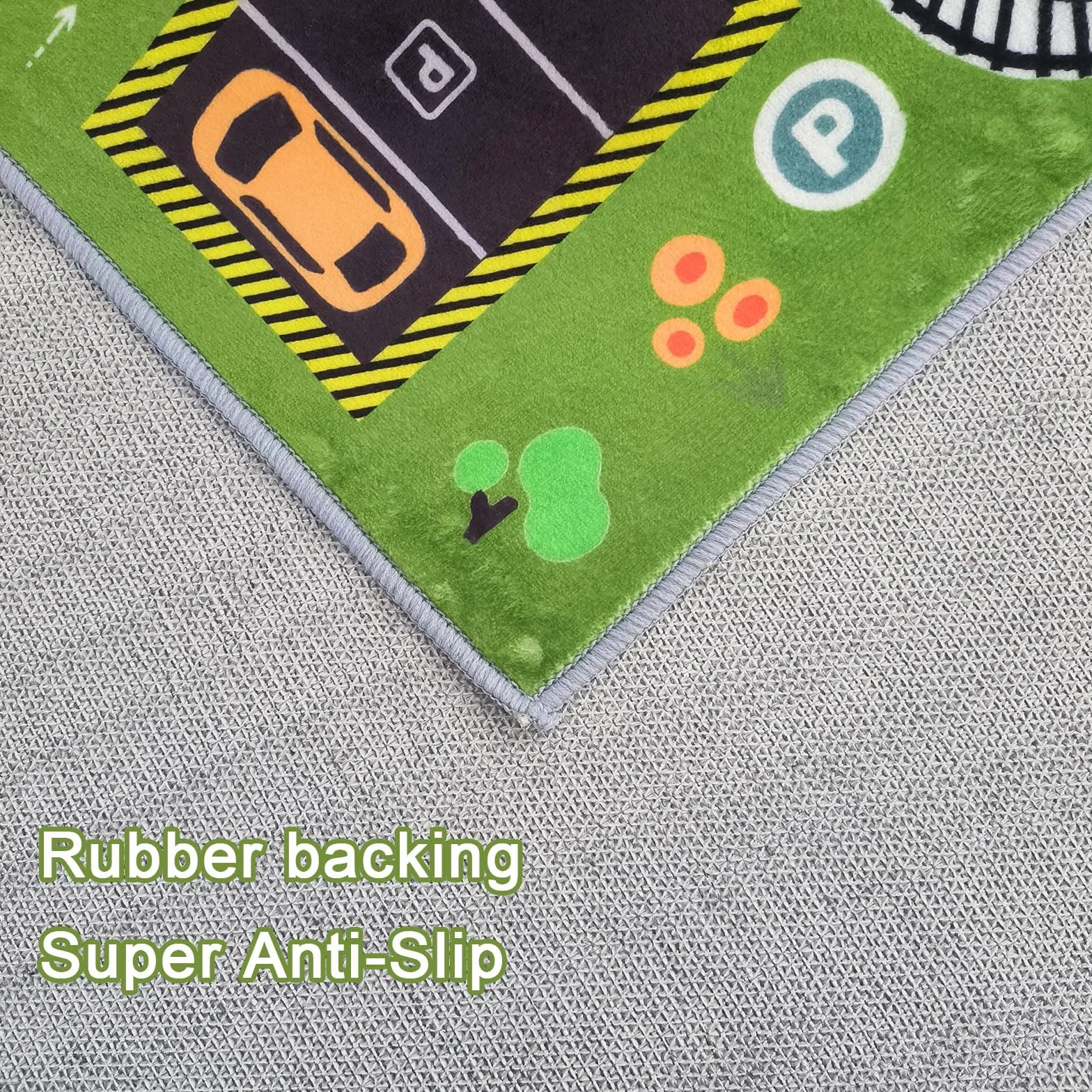 Tapis de Jeu éducatif Plan de Ville, Sol épais rembourré pour Chambre de garçon, Apprentissage interactif avec stationnement et Panneaux de signalisation