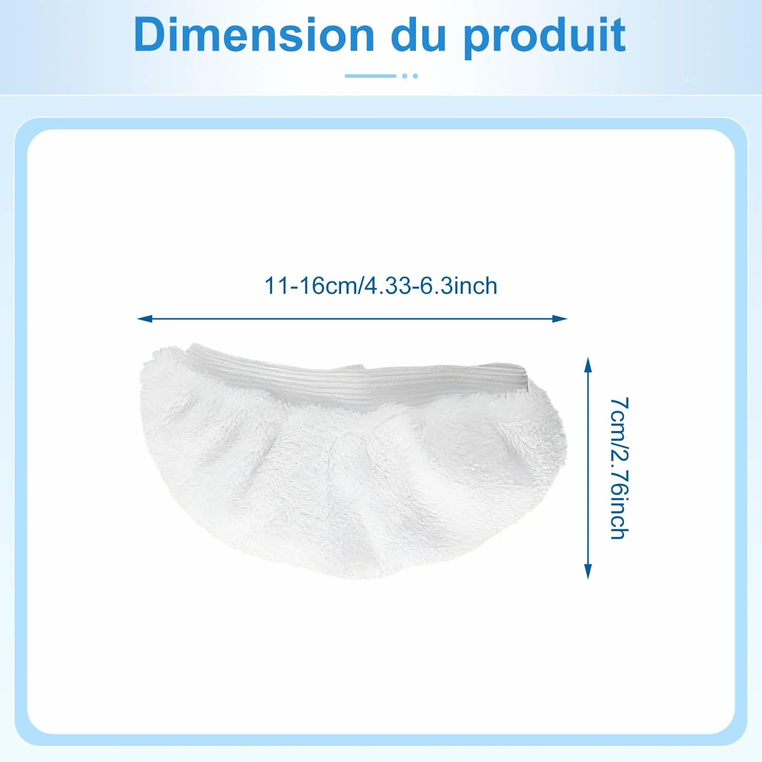 Accessoires Nettoyeur Vapeur Universels, Pads Lavables, Chiffons Microfibre 10 Pièces