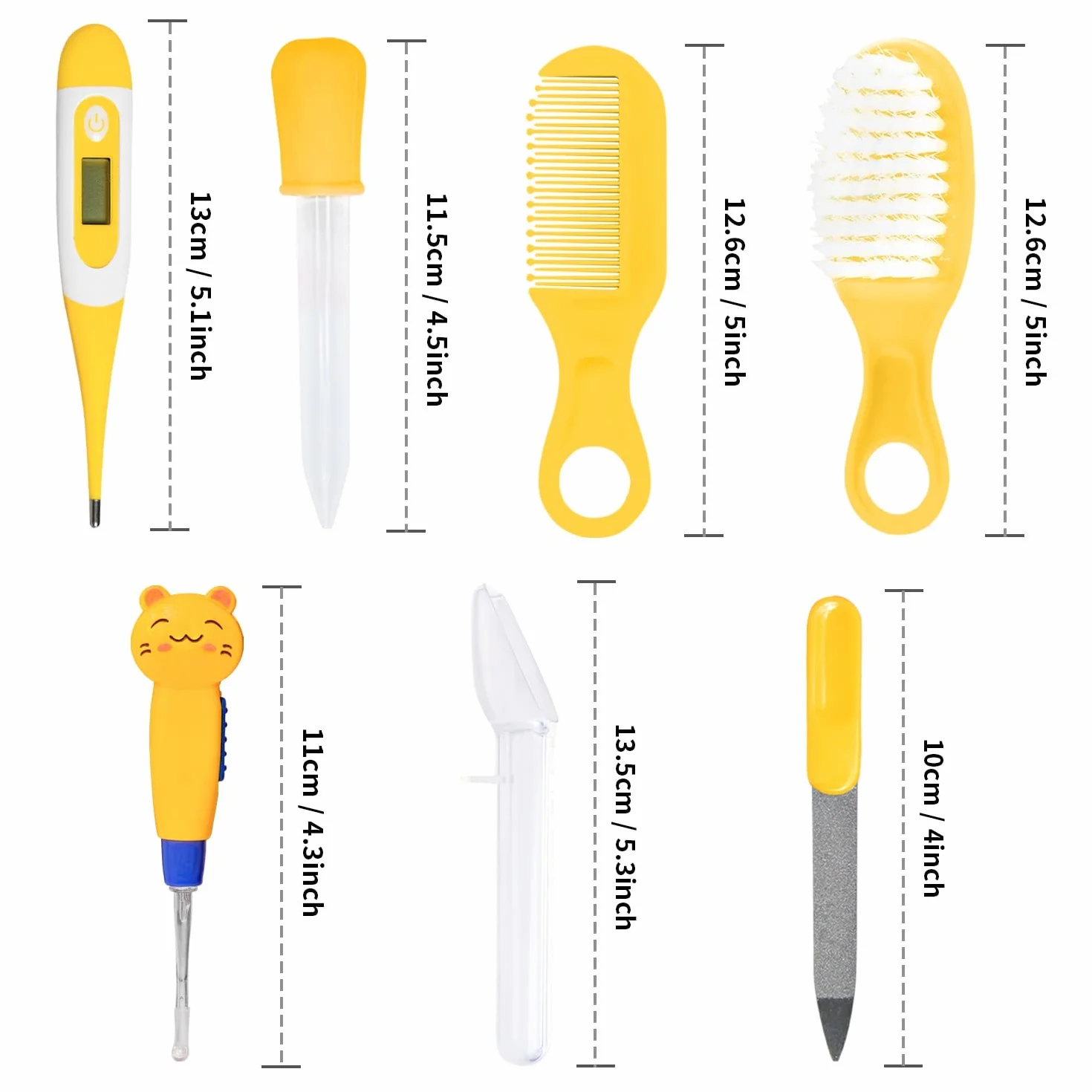 BelonLink Kit de Soin Bébé 13 Pièces Trousse Toilettage Portable Thermomètre Bain Coupe-ongles