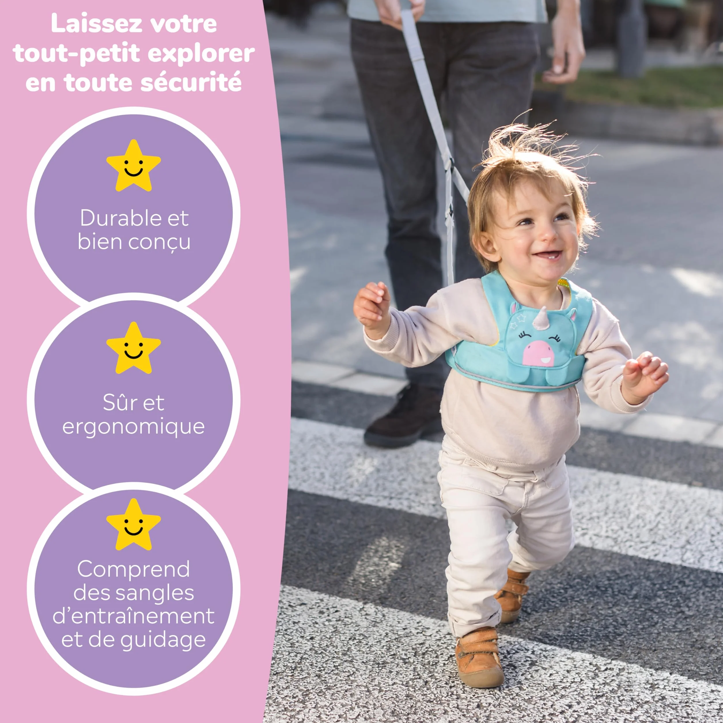 Trunki ToddlePak Harnais Enfants Marche Bébé Sécurité Licorne Turquoise