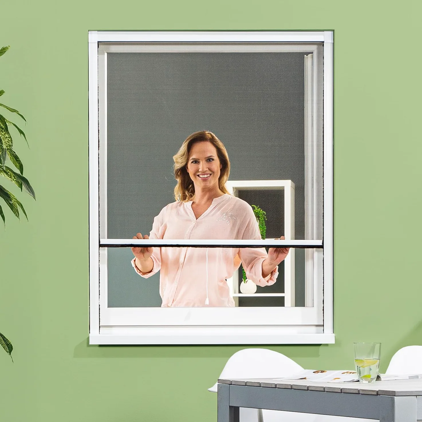 empasa moustiquaire fenêtre enroulable SMART, blanc, marron ou anthracite | Protection contre les insectes volet roulant Store, à monter soi-même, Couleur : blanc, Taille:70 x 130 cm