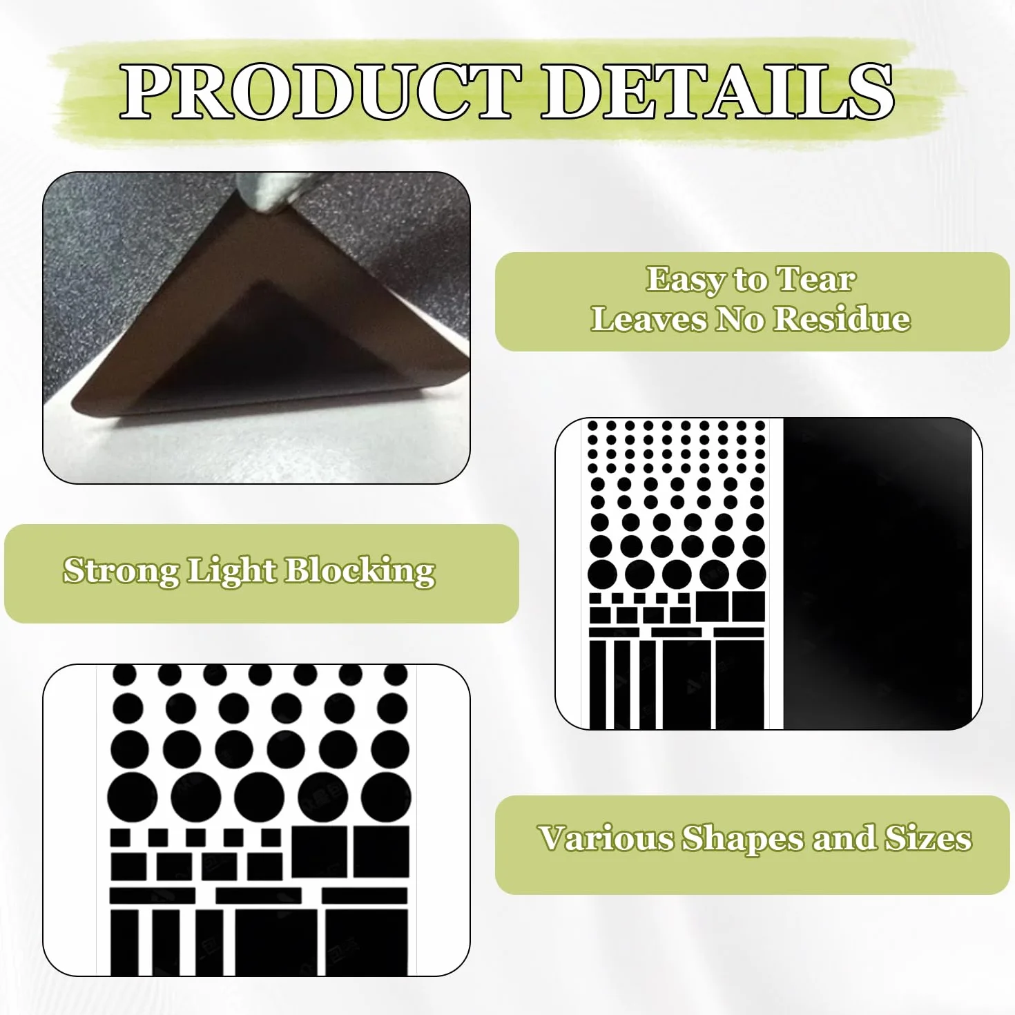 LED Blackout Sticker Lumières Light Dimming Sticker Couvercles Feuilles Gradation Autocollants Blocage Routeurs Électroniques Horloges TV Noir