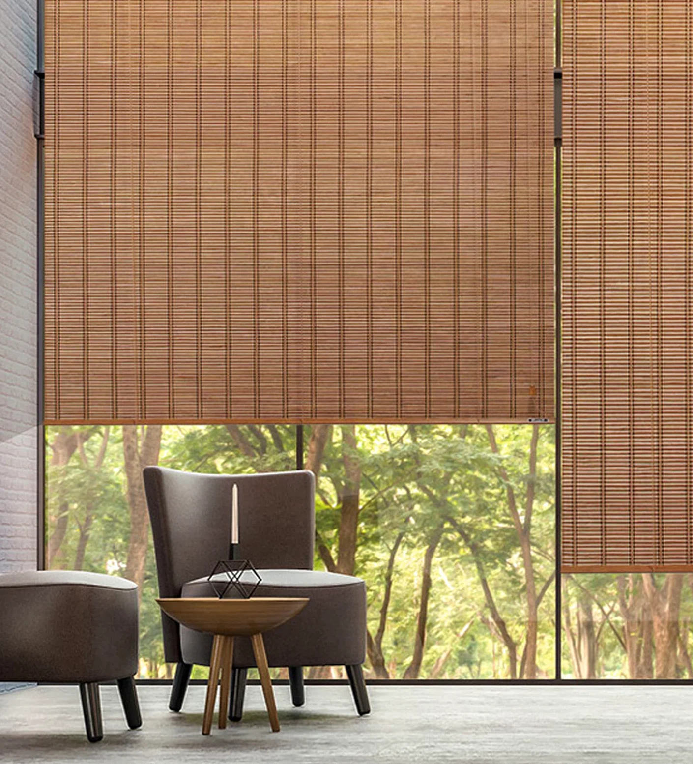 Store Enrouleur Bambou Naturel,Store en Bois,Stores Opaques,Stores Vénitiens,Stores À Rouleaux Romains,75% Protection Solaire Intimité Écran,pour Intérieur/Extérieur (100x240cm/39x95in)