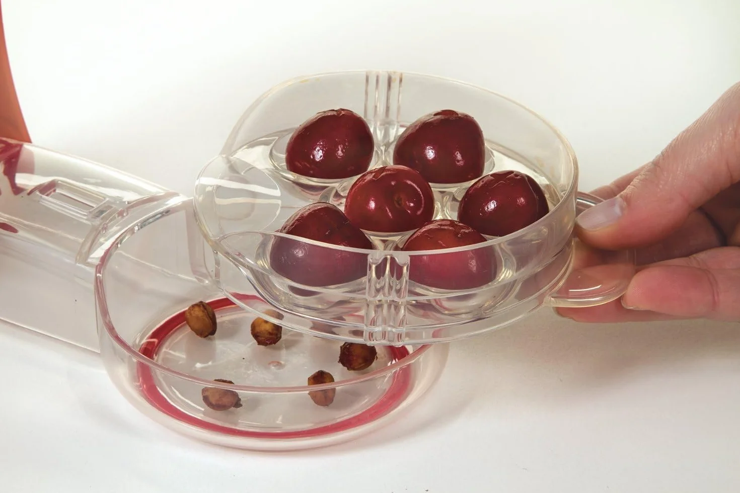 Dénoyauteur pour cerises, 6 dénoyauteurs rouge, retrait facile des noyaux