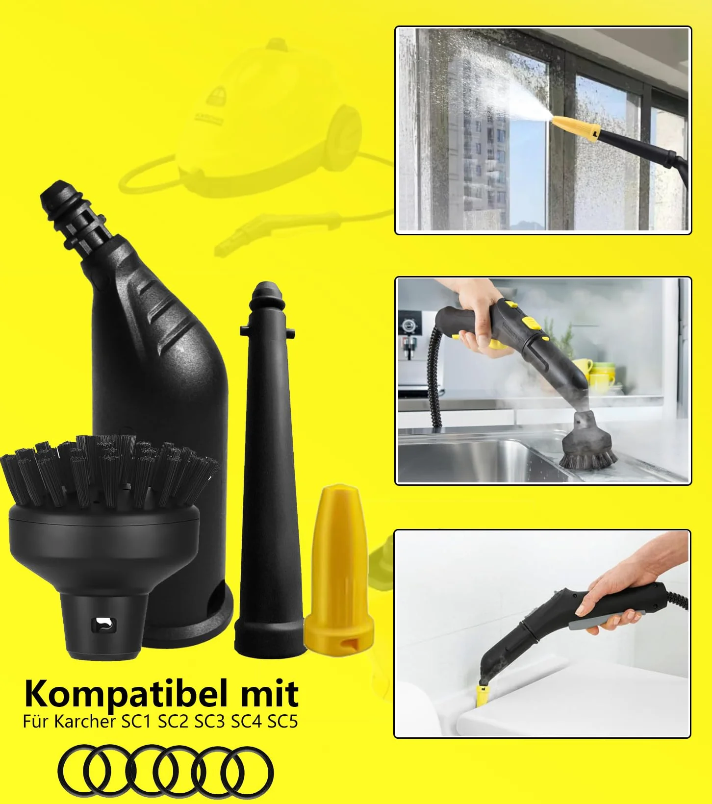 Kärcher SC1 SC2 SC3 SC4 SC5 accessoires nettoyeur vapeur lot 15 pièces brosse laiton