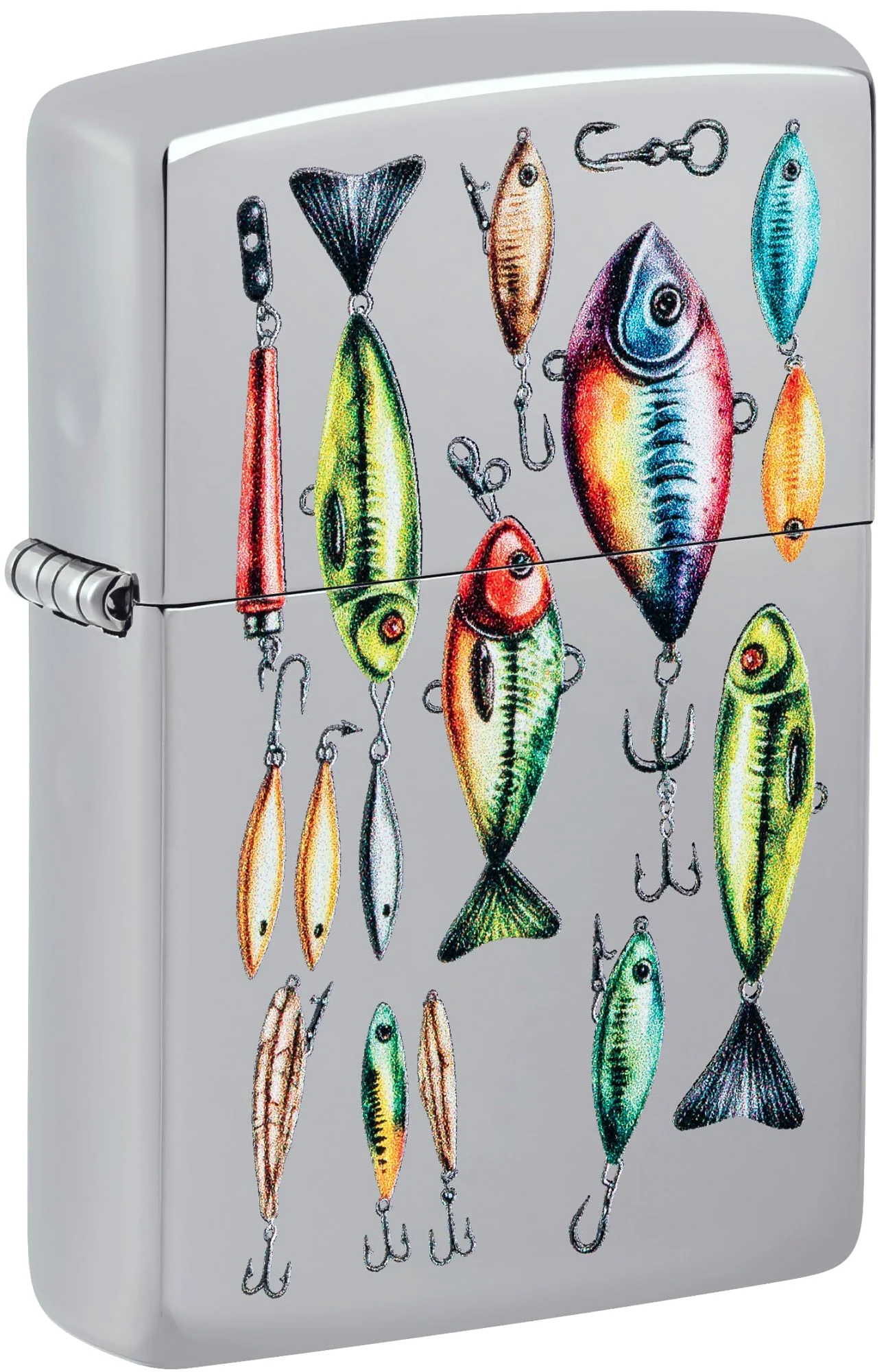 Zippo Briquet Tempête - Fishing Hooks Design - Rechargeable - Coffret Cadeau - Métal - Fabriqué aux USA
