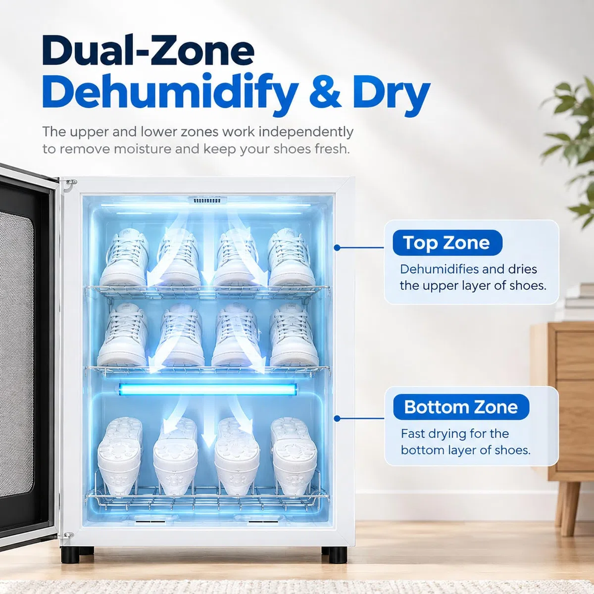 Armoire de séchage électrique multifonctionnelle pour Baskets et Bottes 4-Tier