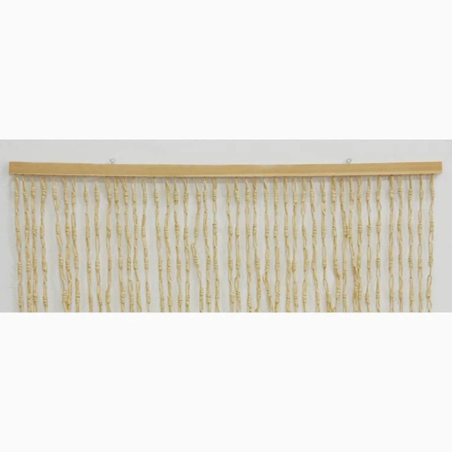 AUBRY GASPARD - Rideau de Porte en Maïs - Hauteur 200 cm x Longueur 90 cm - 43 Pendants pour Couverture Optimale - Livré Monté avec 2 Crochets de Fixation - pour Décoration Intérieure - Poids 1,10 kg