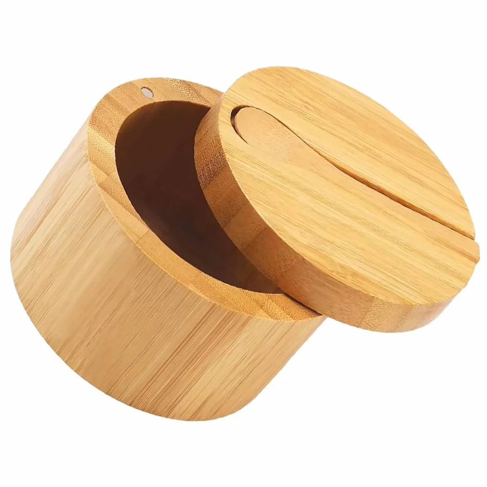 MAGICLULU Boîte à Condiment avec Couvercle Récipient à Épices Rond pour Sel et Poivre