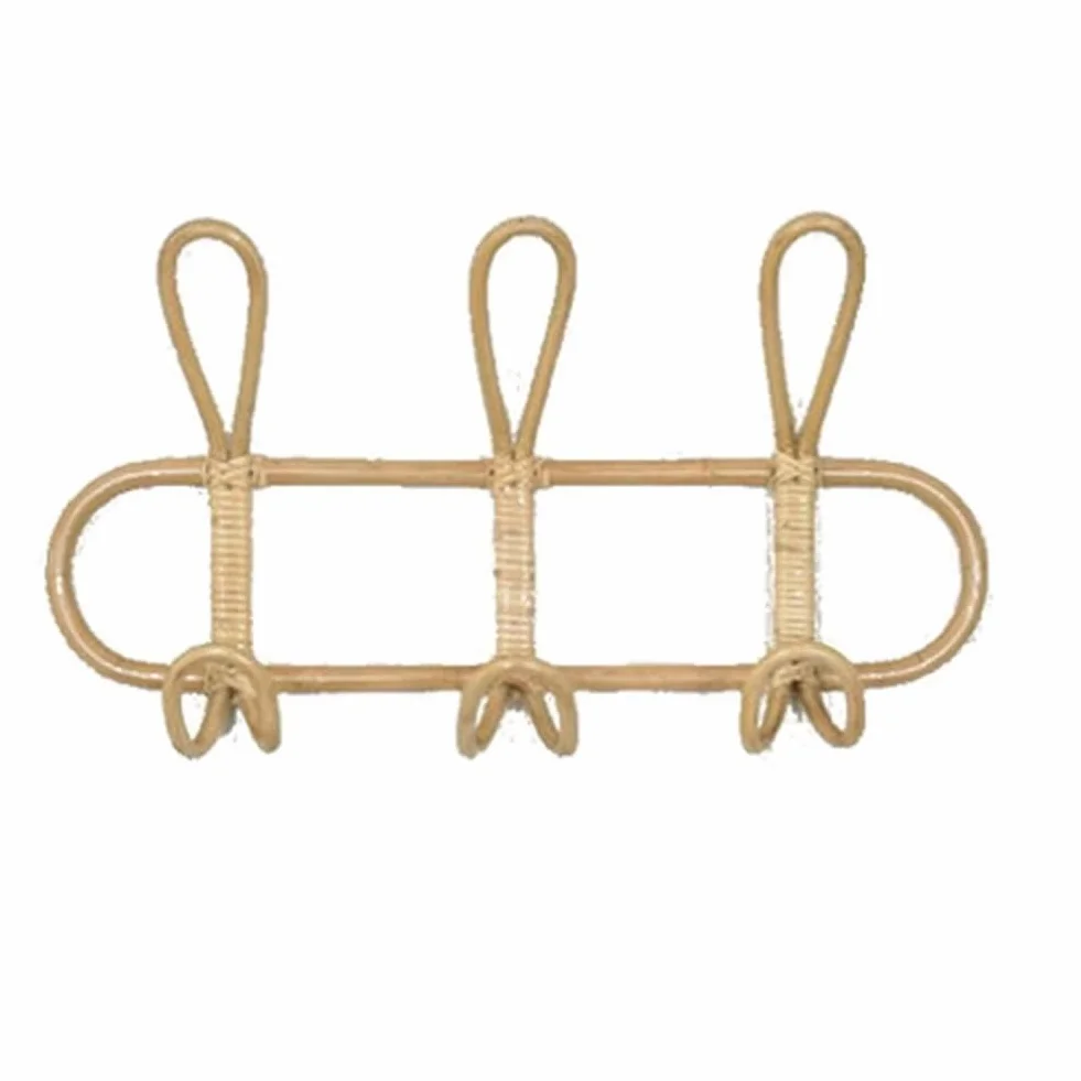 Crochets Muraux en Rotin - Cintre Décoratif pour Chambre d'enfant, Support de Rangement Suspendu