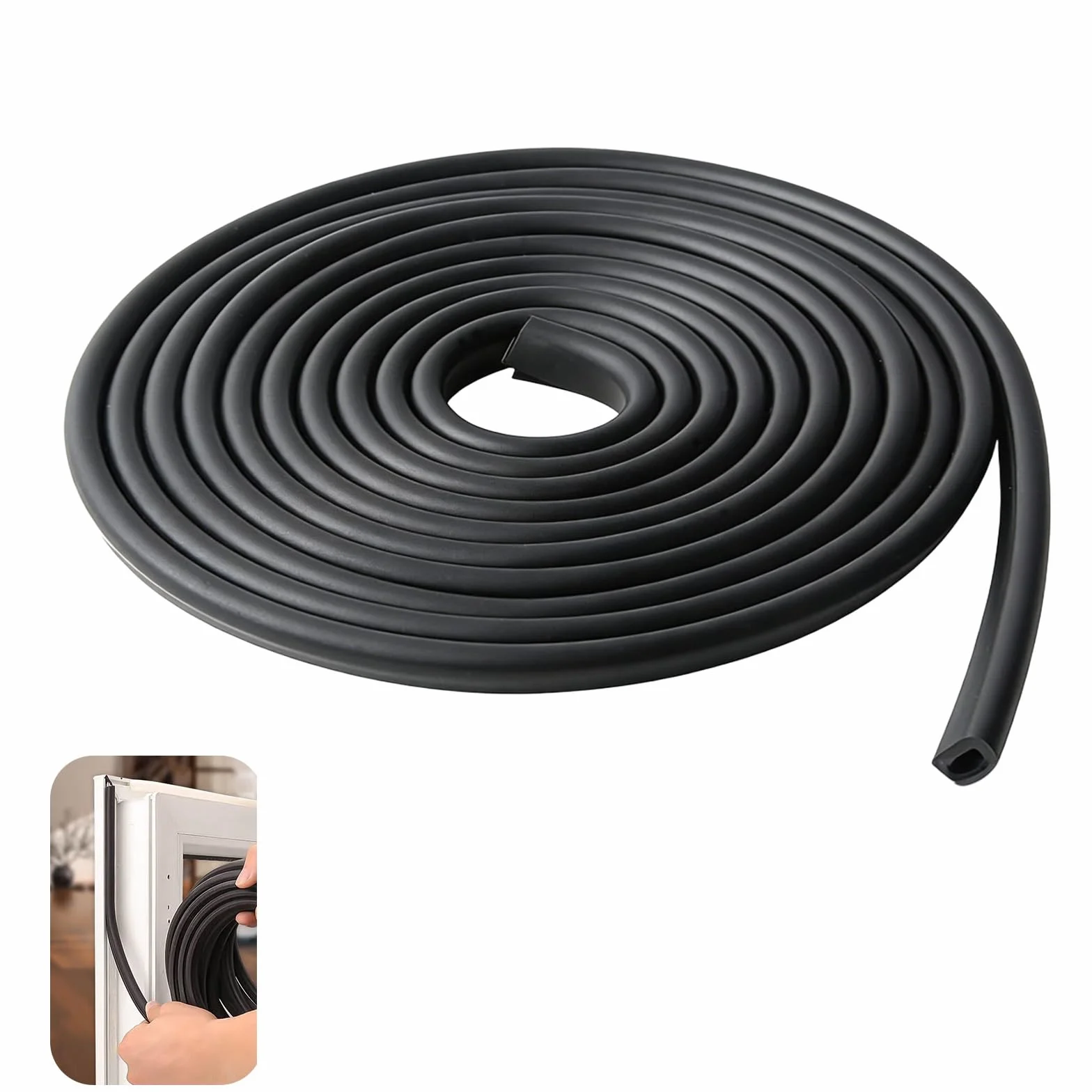 Bande de Protection des Bords en Caoutchouc EPDM 1.5mm x 6m pour Panneaux et Portes de Voiture