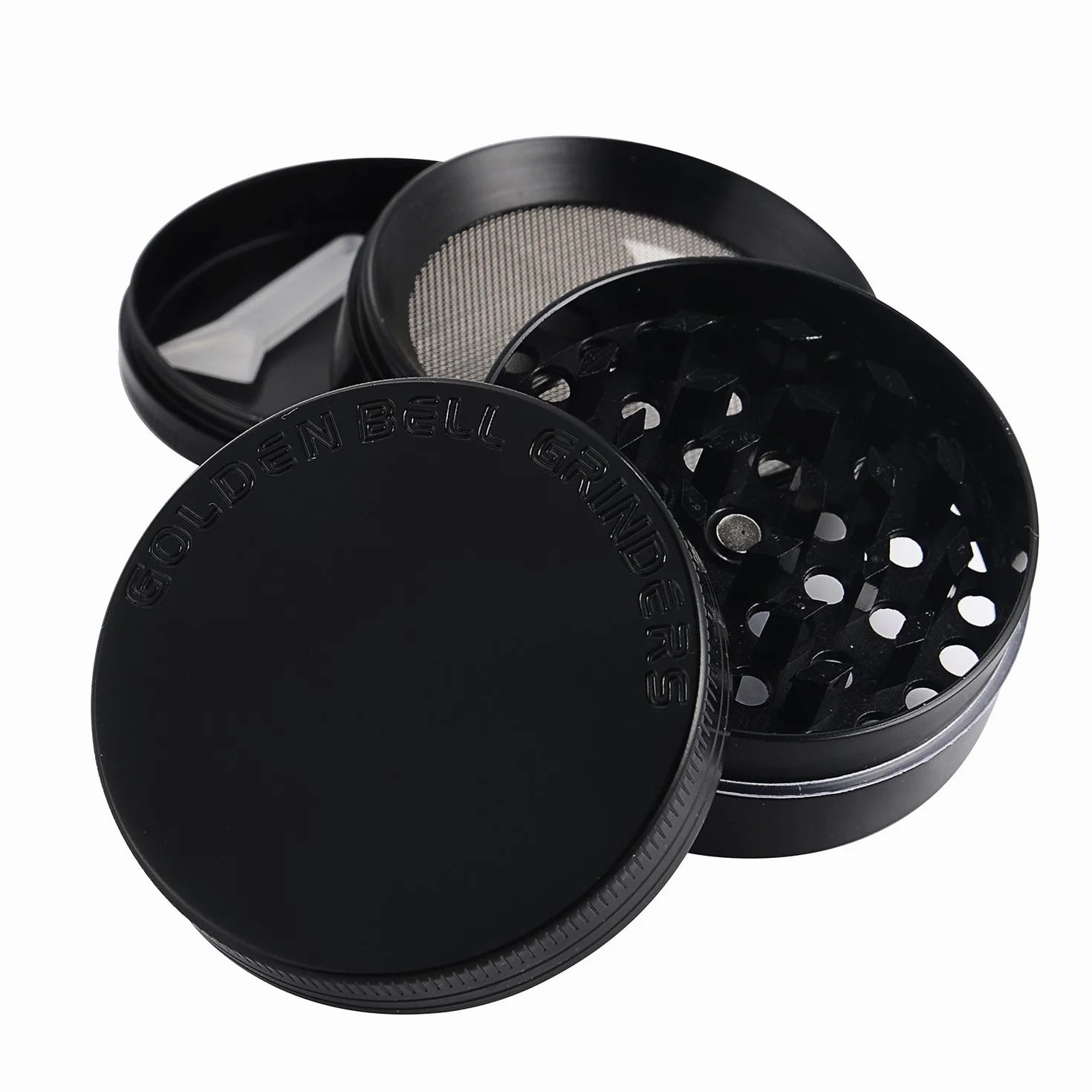 Moulin Grinder à Epices en Alliage de Zinc 53mm Noir