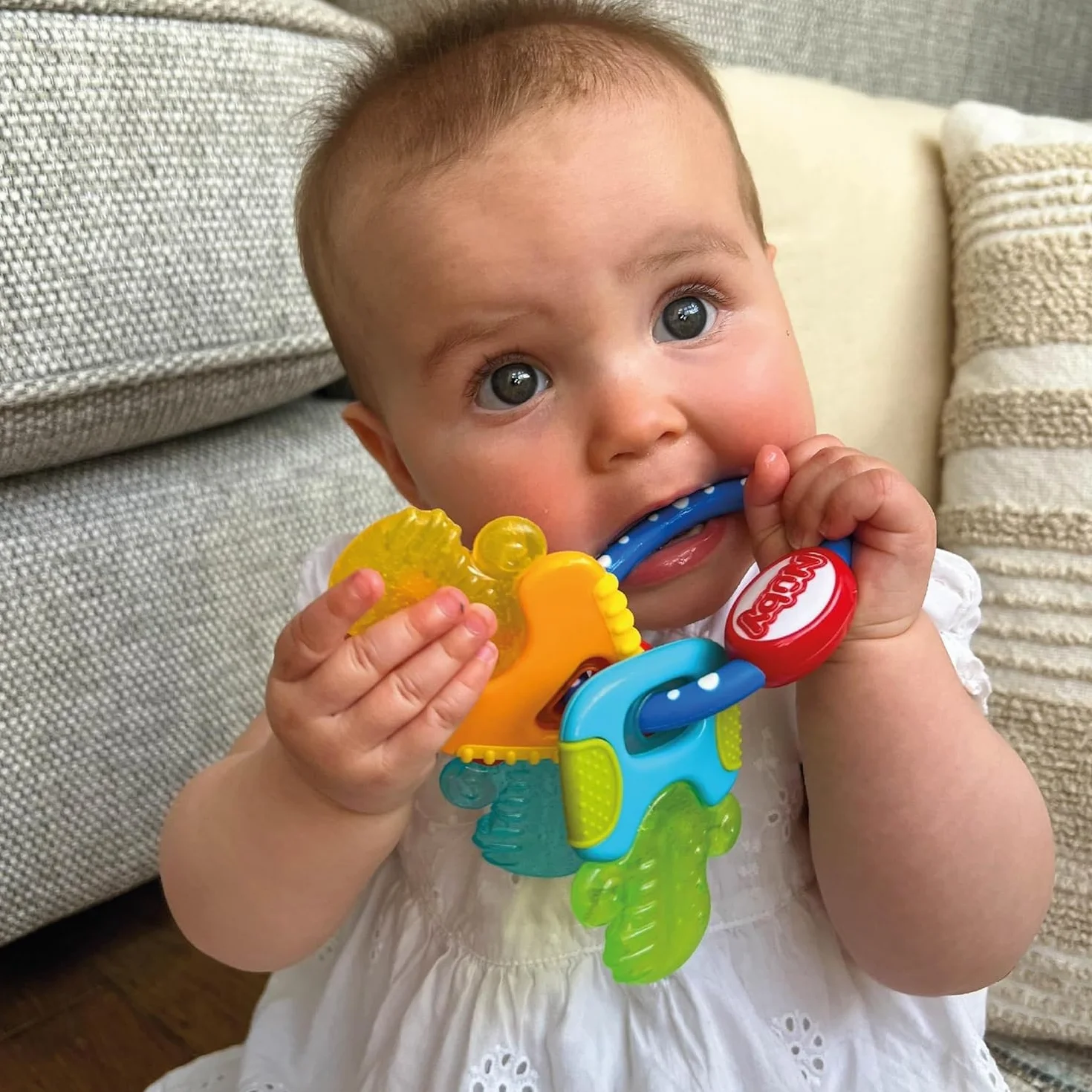 Nuby IcyBite Anneau de Dentition Bébé Gel Réfrigérant Molaires Dès 3 Mois
