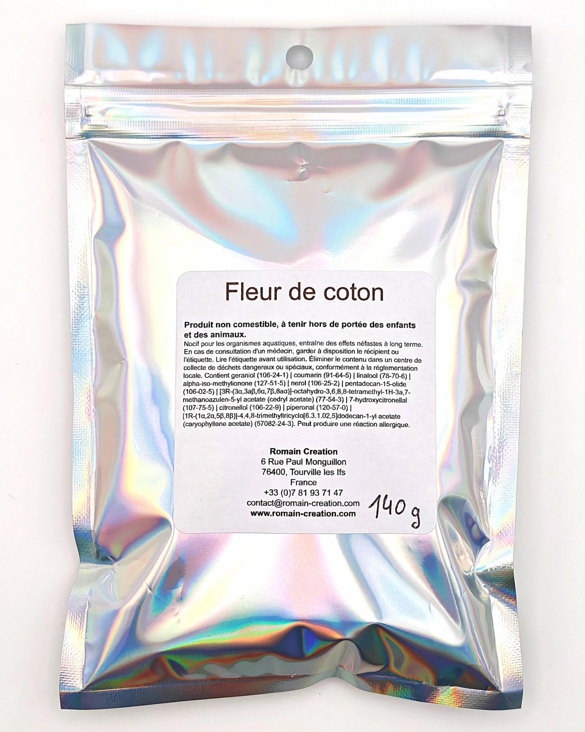 Poudre Aspirateur Parfumée Fleur de Coton Romain Creation 140 g