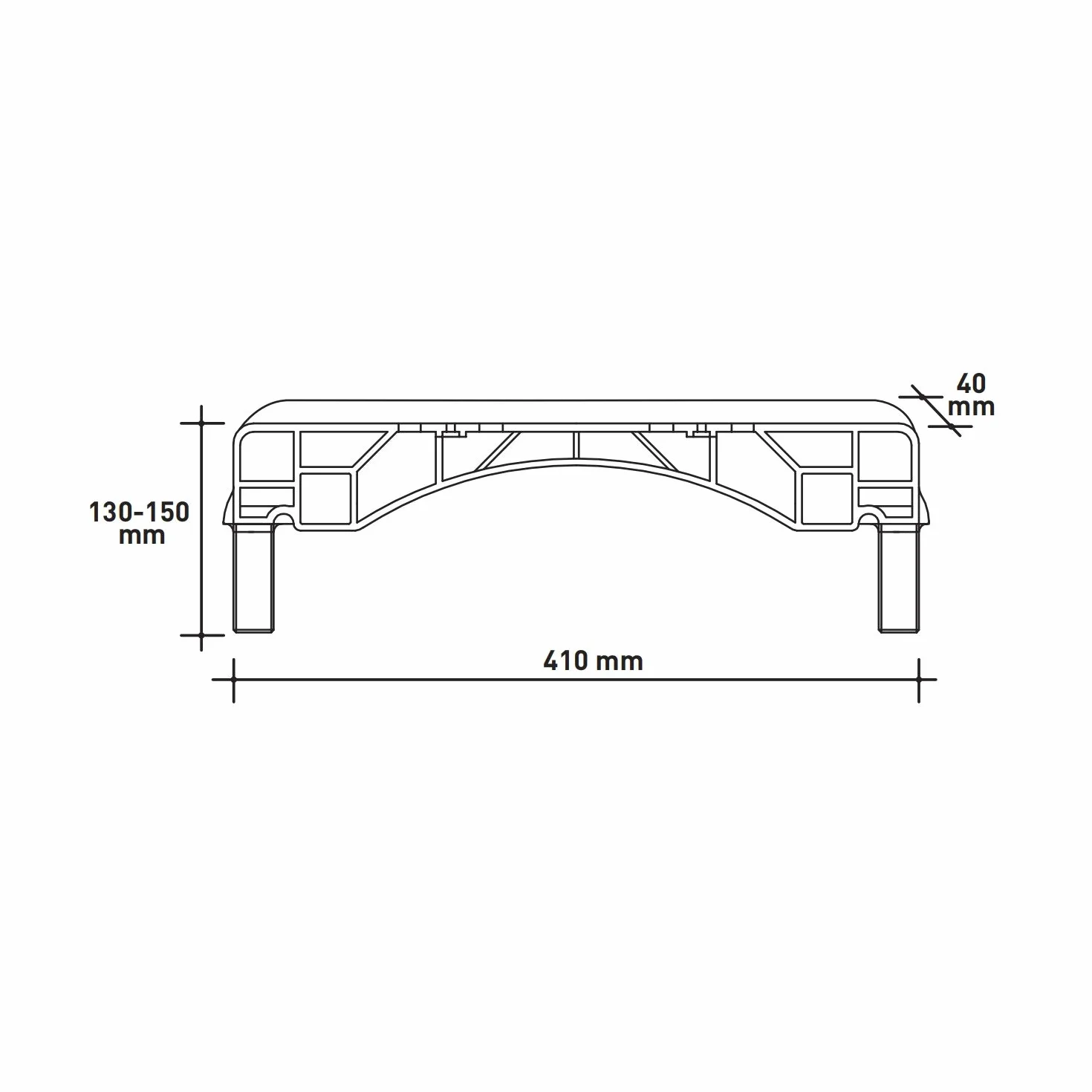 Villeroy & Boch Pieds de baignoire 150 x 600 x 120 mm 4 pièces