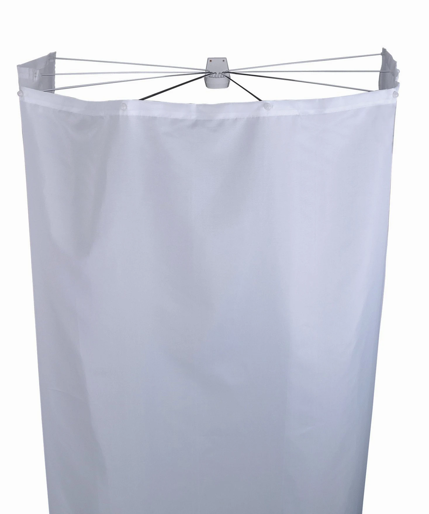 RIDDER 58301-350 Cabine Pliable Ombrella Madison Blanc avec Rideau de Douche, Acier inoxidable, 210 x 180 cm