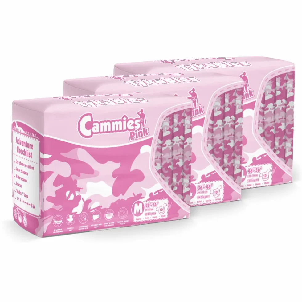 Tykables Cammies Rose Lot de 10 Grand