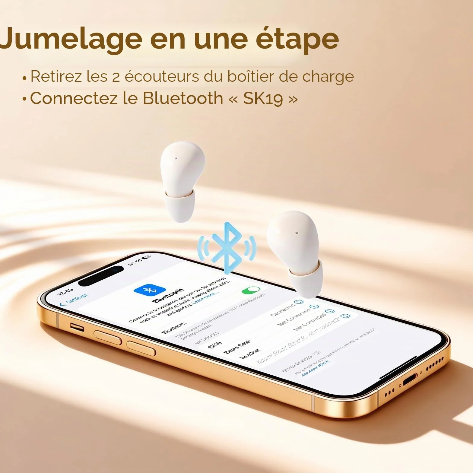 Écouteurs de sommeil Bluetooth sans fil invisibles pour dormir casque sur le côté petits canaux