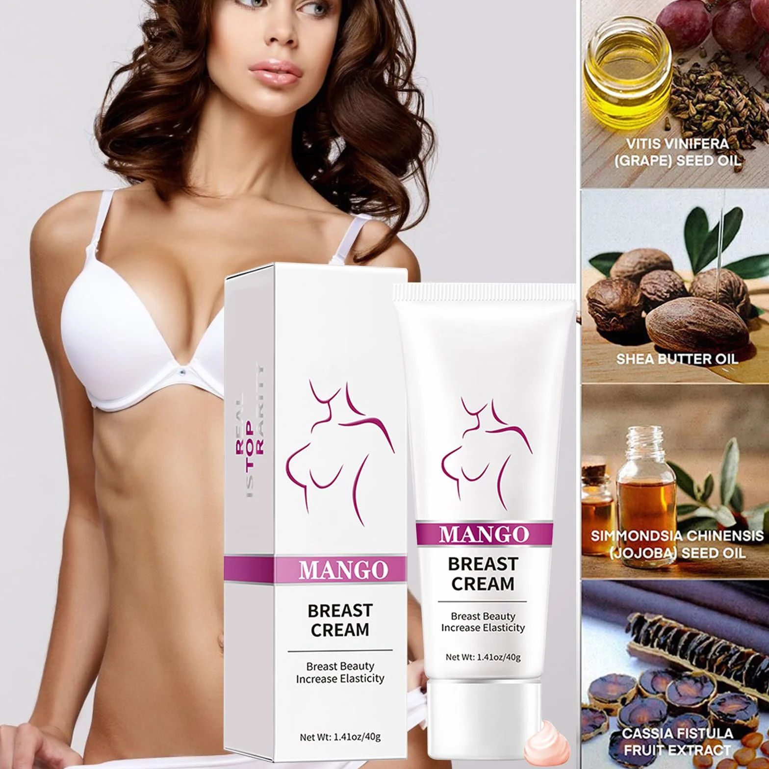 Crème d'amélioration de la Poitrine 40g Augmentante Hydratante Raffermissante Lifting Massage