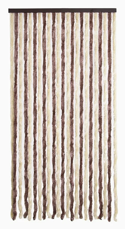 Rideau chenille 100 x 220 cm, beige/marron
