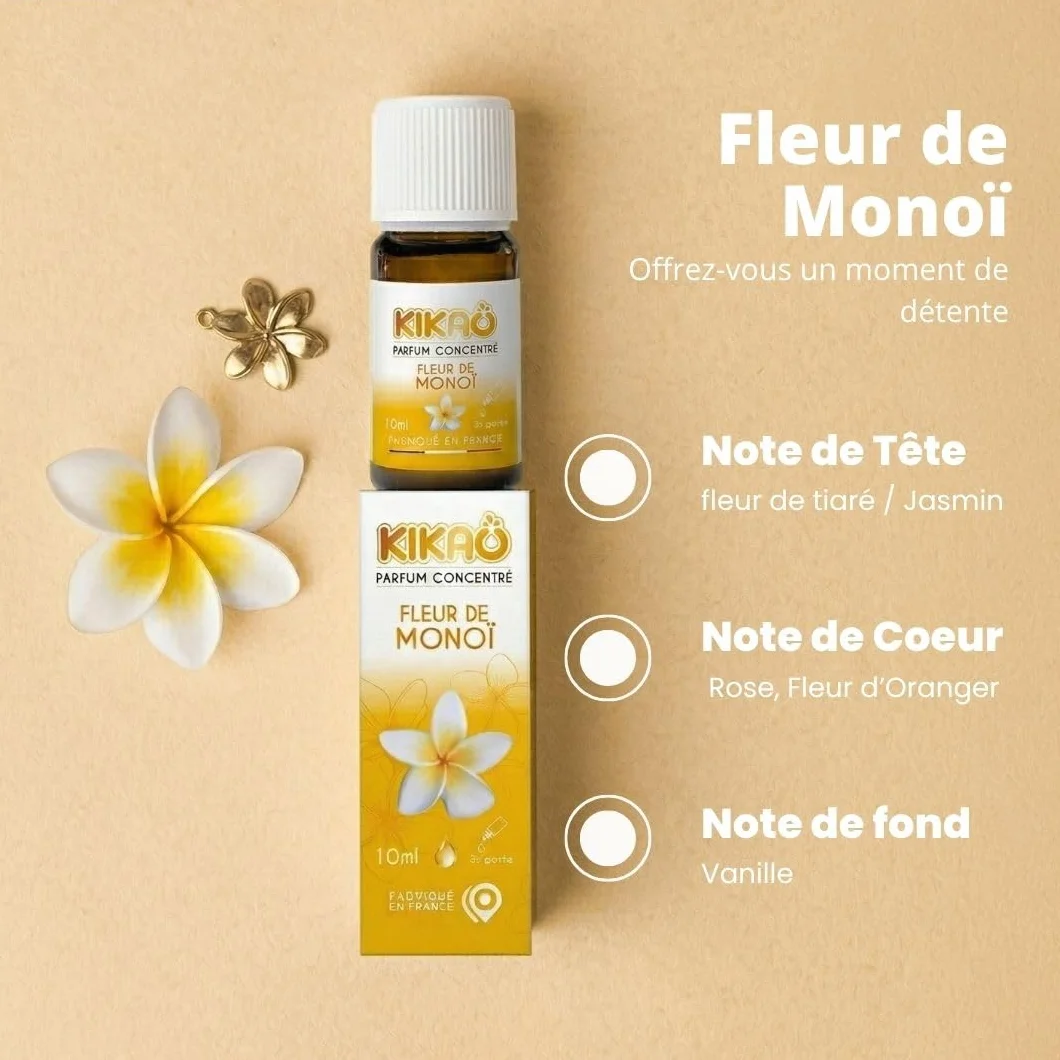 KIKAO Parfum Concentré Multi-Usages 10ml Fleur de monoï Diffuseur Électrique Bain Cosmétique DIY