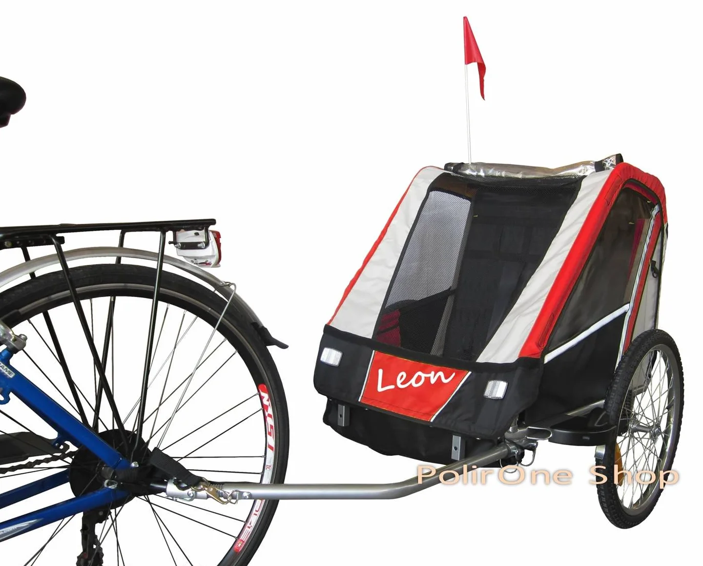 Remorque Vélo Pliable pour Enfants avec Amortisseurs - Chariot Tout-Terrain 1 ou 2 Enfants