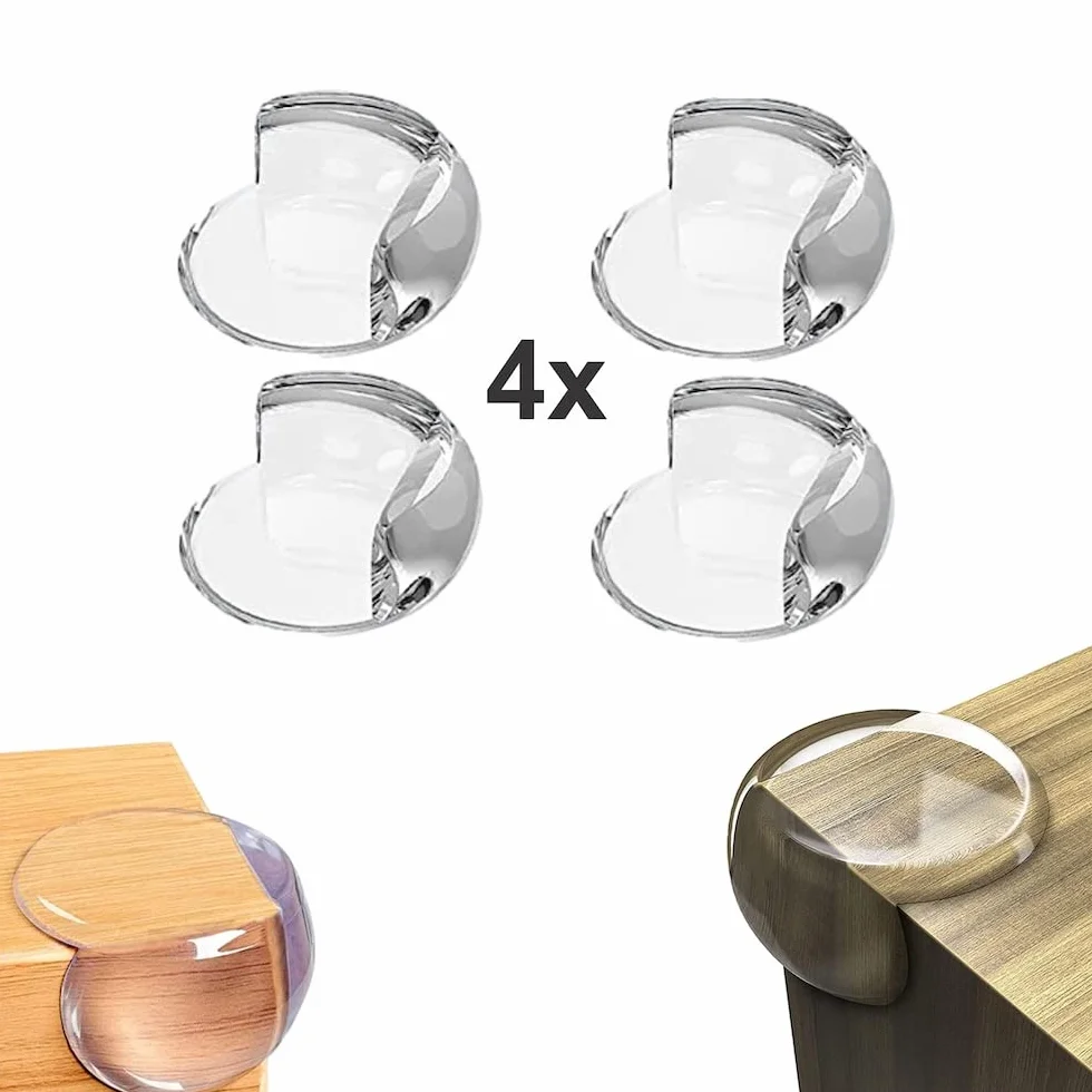 Ajusteurs de hauteur pour parc de jeu bébé, pack de 4 rehausseur en acier galvanisé, protections d'angle pour meuble transparentes PVC