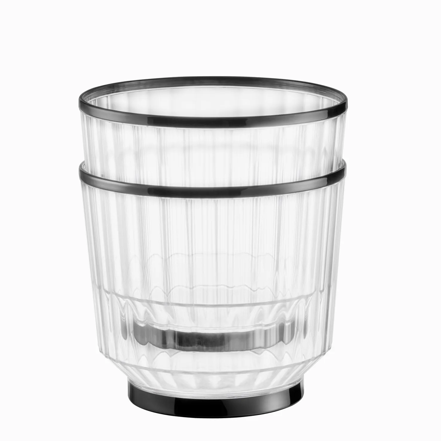 APS 36160 « AUREO » Seau à vin/à champagne, Ø 28 cm, H : 25 cm, 10 litres, polycarbonate, bord + anneau de fond, aspect bronze à canon, revêtement galvanisé, empilable