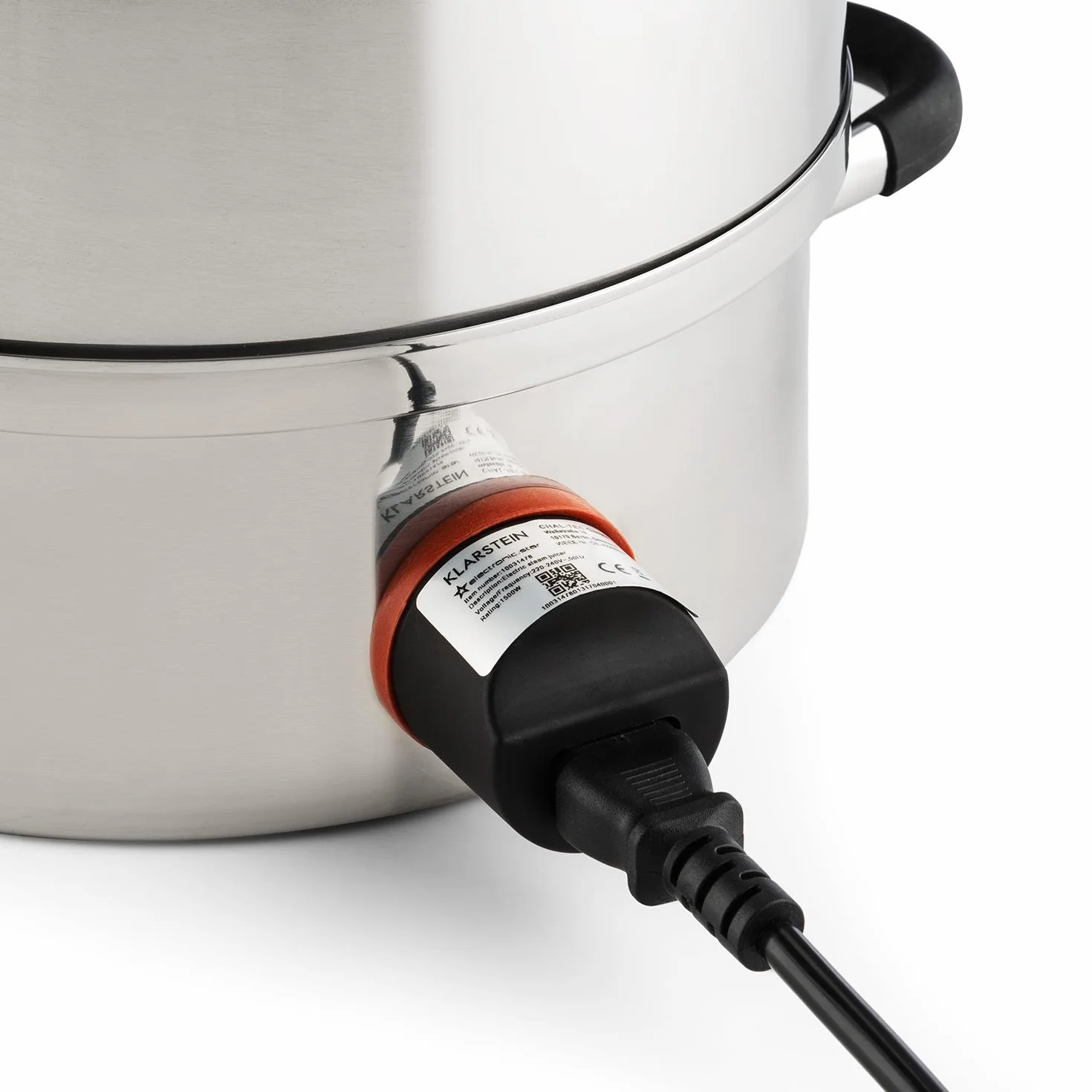 Klarstein Applebee Extracteur de jus électrique à vapeur, INOX, 1500 W, 8 L