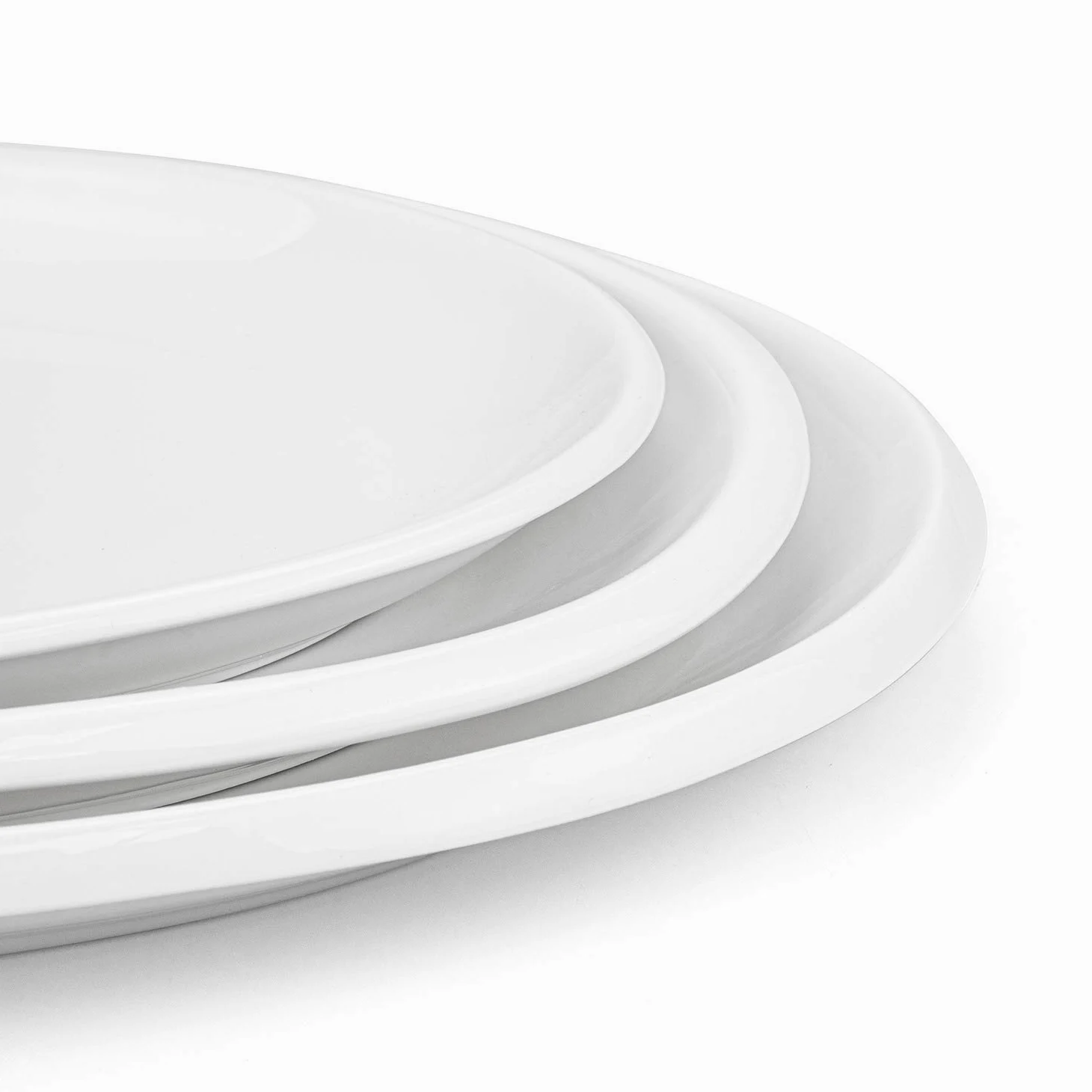 Foraineam Lot de 3 plateaux de service ovales en porcelaine pour fête, dessert, sushi, poisson