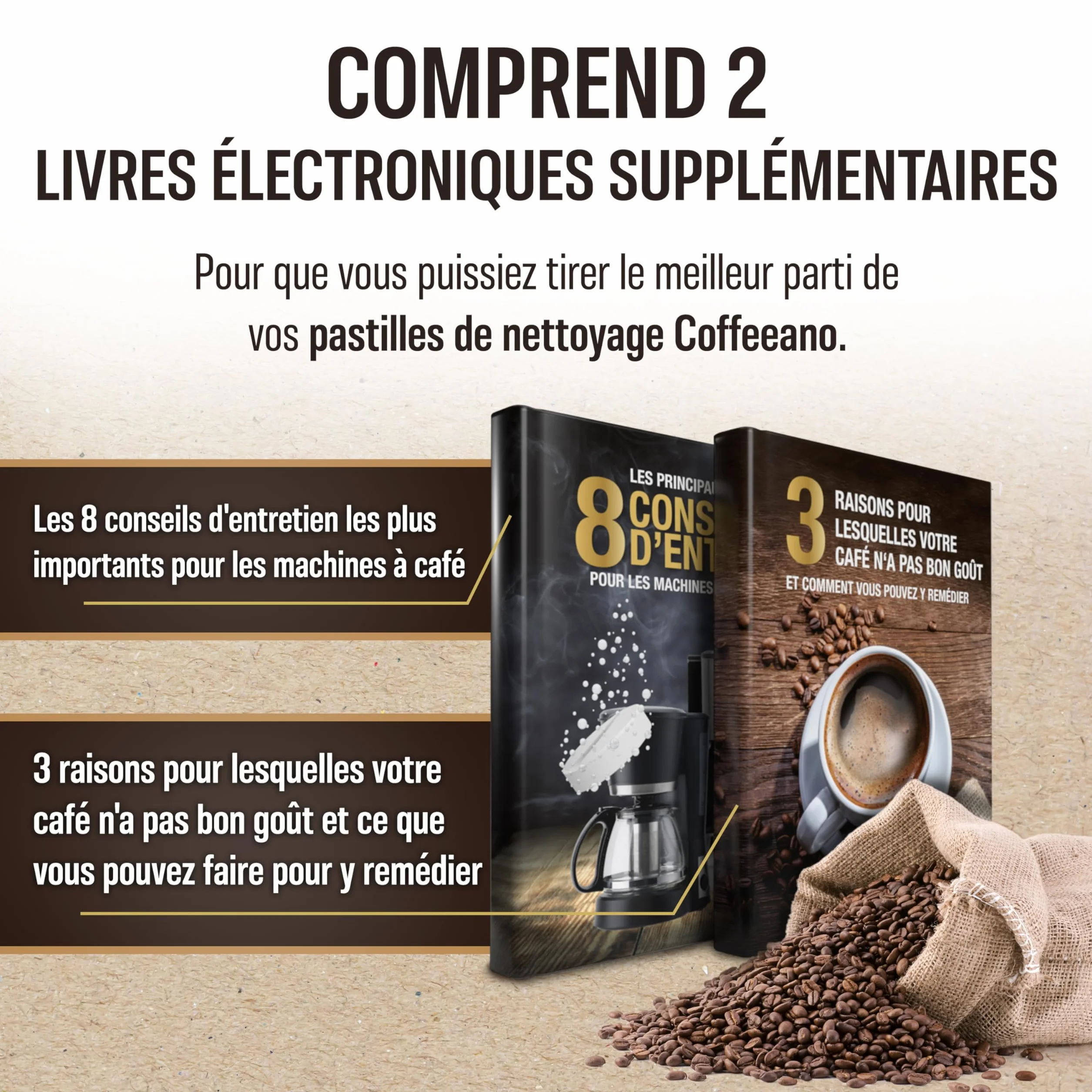 Pastilles de nettoyage pour machines à café Jura, Krups, Melitta, Delonghi, Siemens, Philips, Bosch, Tassimo, Nespresso, Sage, Senseo - Coffeeano
