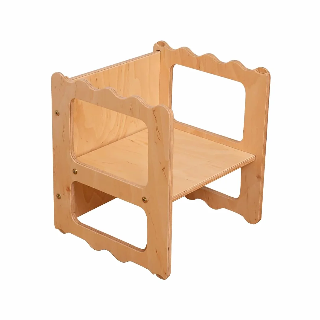 LATRANS Tabouret réversible enfant 3 hauteurs assise bois multifonction