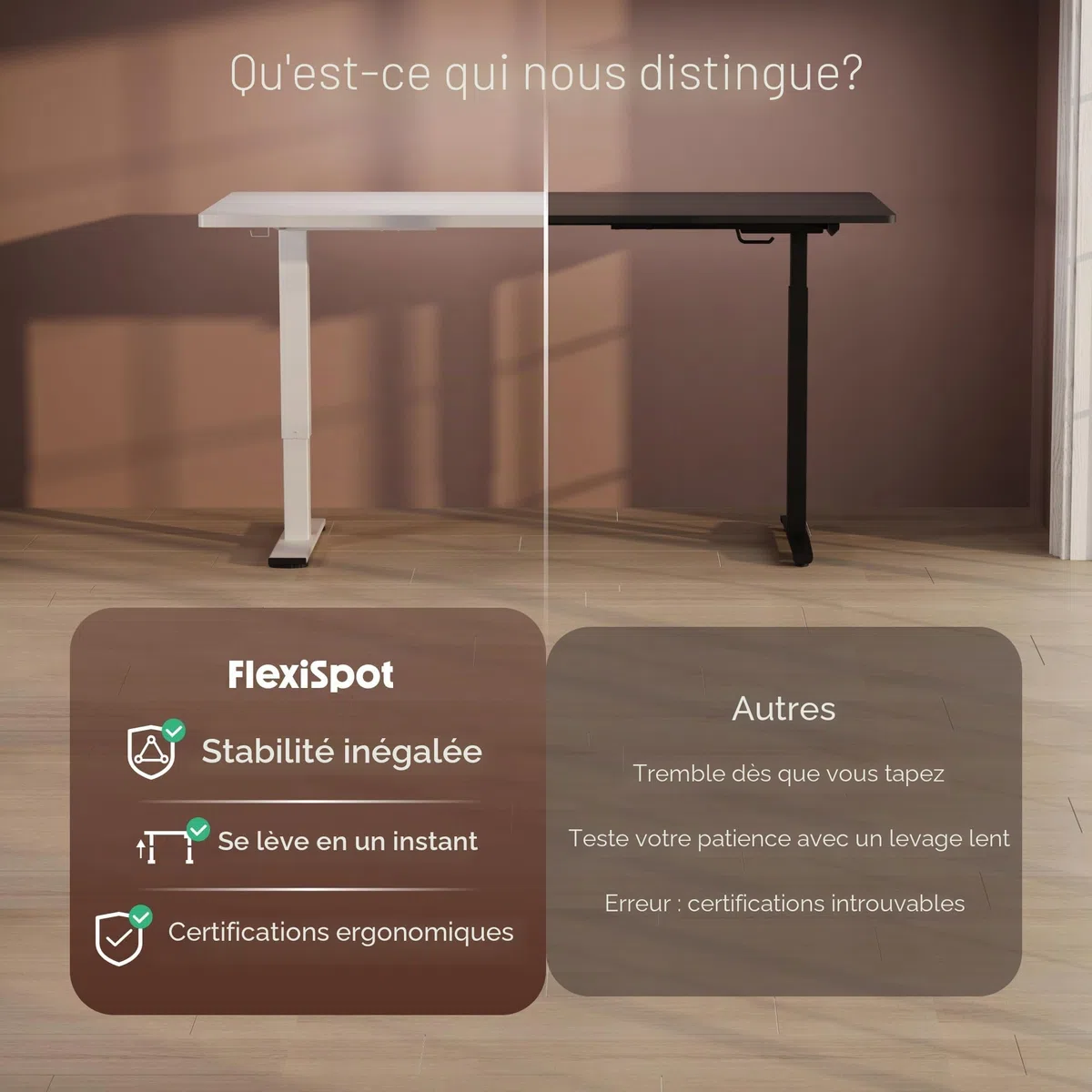 FLEXISPOT Bureau Assis Debout 160x60 cm avec Rehausseur d’Écran et Rangement, Charge 100 kg, Table Réglable en Hauteur avec Mémoire, Étagère & Tiroirs, Structure Stable, Assemblage Facile, Blanc