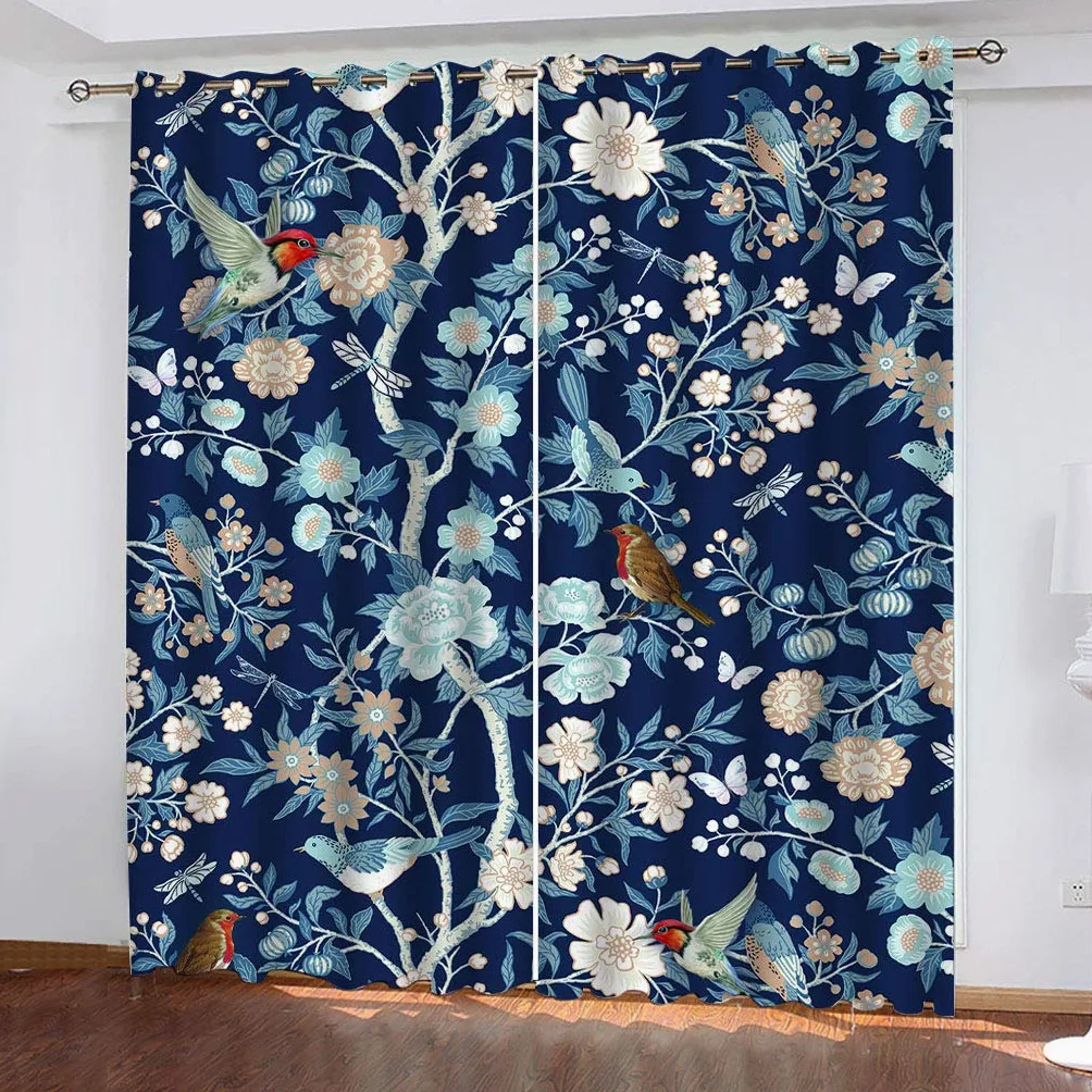 Rideaux Et Draperies Intérieurs 3D Ciel Bleu Nuage Blanc Paysage Motif Rideau Occultant À Oeillets Decoration Salon Chambre Maison pour Enfant Adulte 2 Pièces 280x160Cm Design Moderne Imprimé