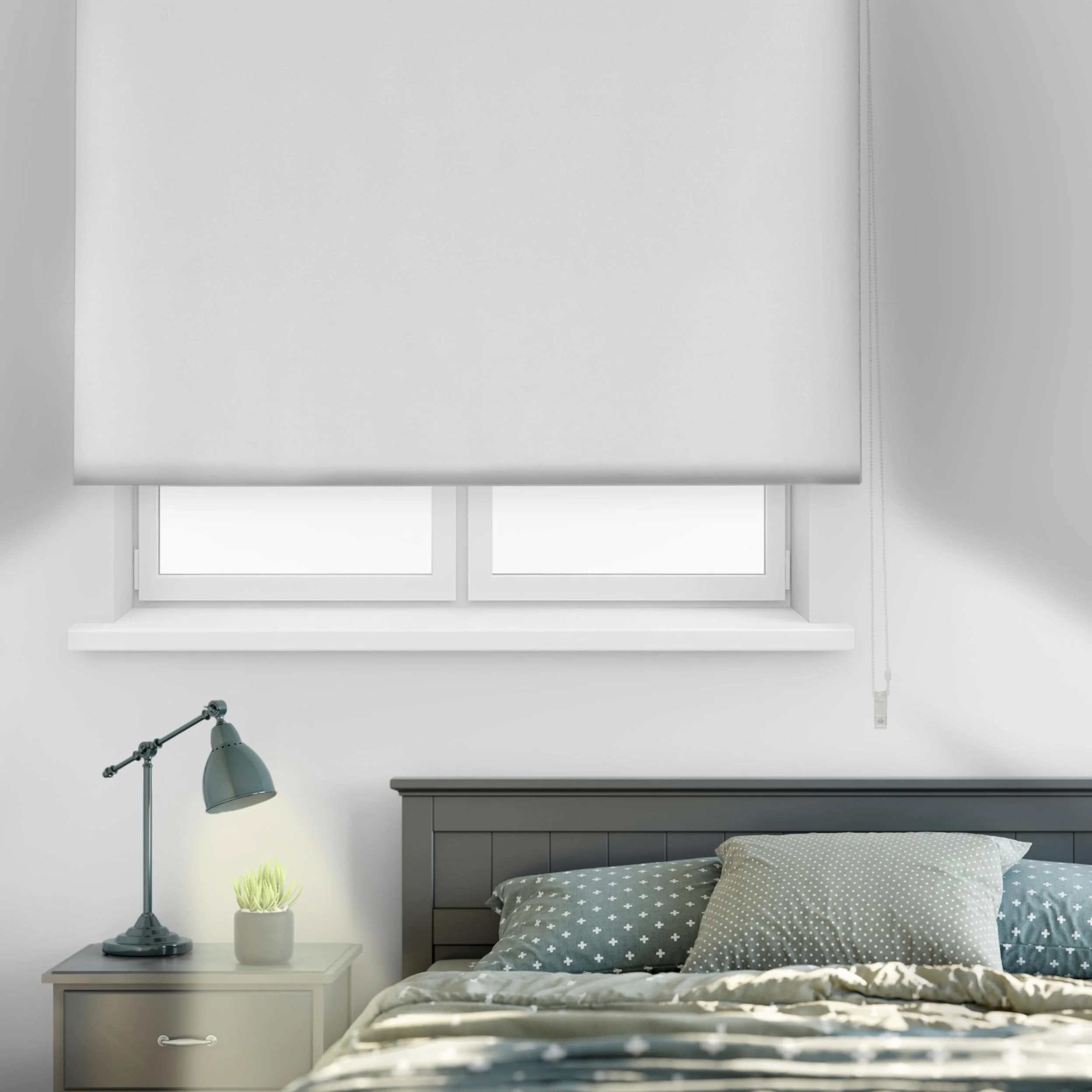 Blindecor Store enrouleur occultant de qualité supérieure sur mesure - Couleur blanc cassé 90 x 165 cm - Dimensions du tissu 87 x 160 cm - Store enrouleur occultant avec tube de 38 mm - Plus résistant