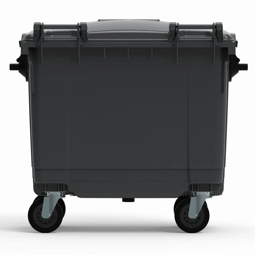 ESE France Conteneur Poubelle 660L 4 roues Recyclé Gris Fabriqué en France