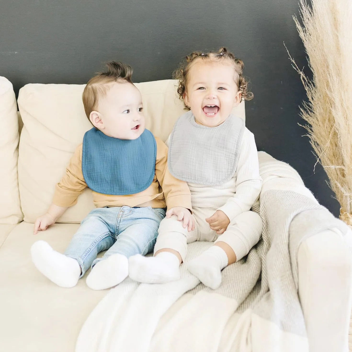 SLOSH Bavoirs Bébé Naissance Coton Doux Absorbant Respirent Nourrissons