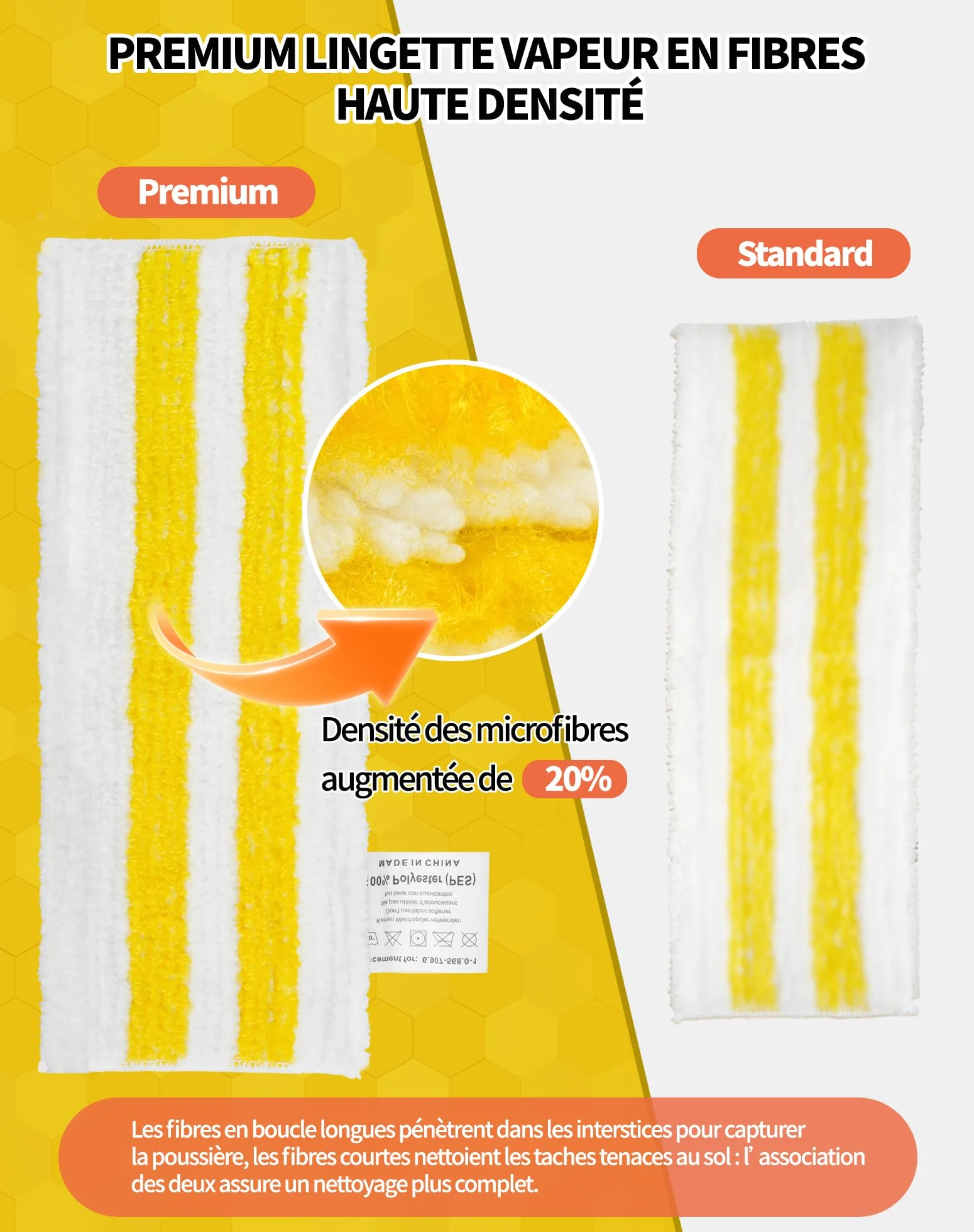 Accessoires Kärcher SC2 SC3 SC4 SC5 6 Microfibre Serpillères 3 Bonnettes Nettoyeur Vapeur Easyfix